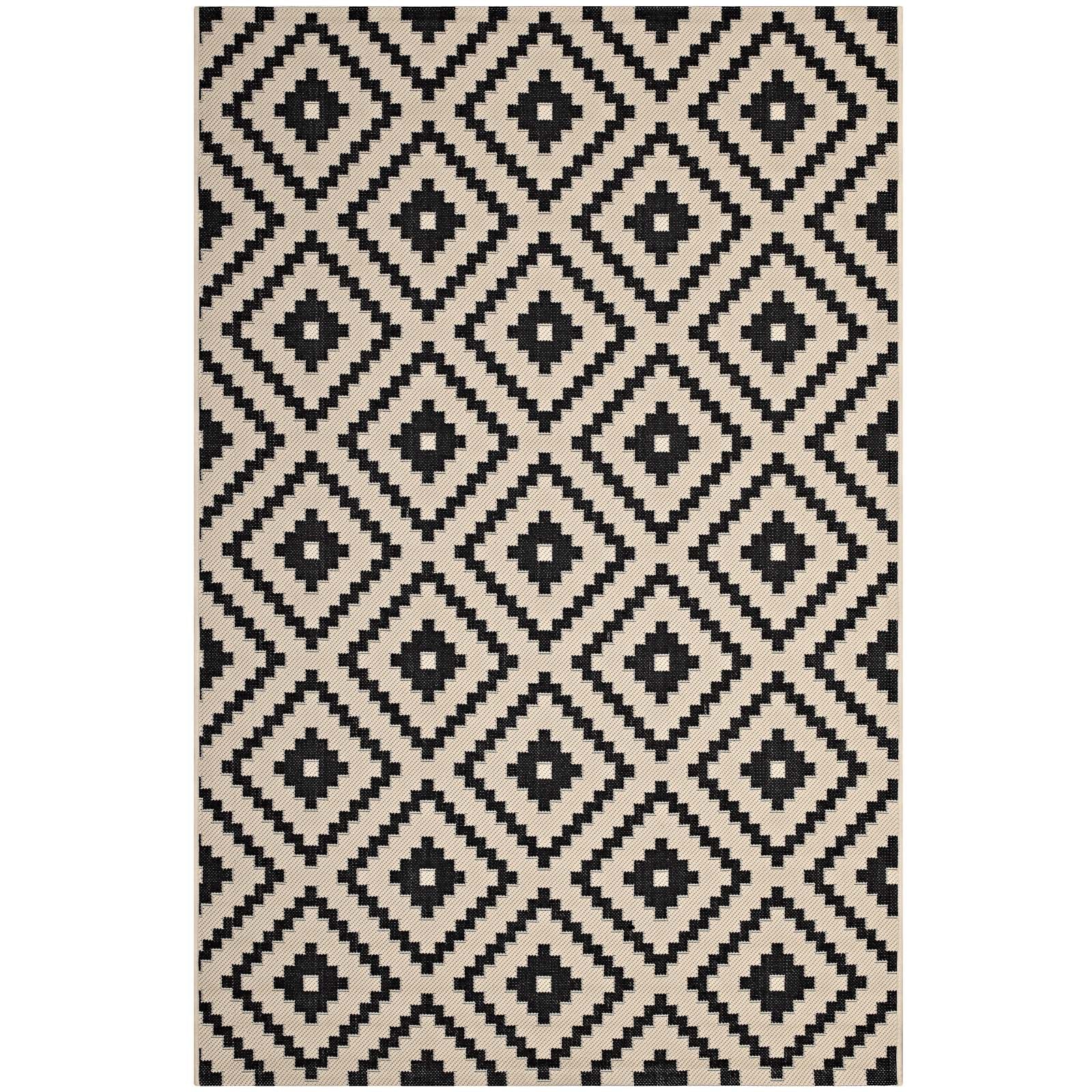 Perplex  Geometric Diamond Trellis 8x10 Indoor and Outdoor Area Rug