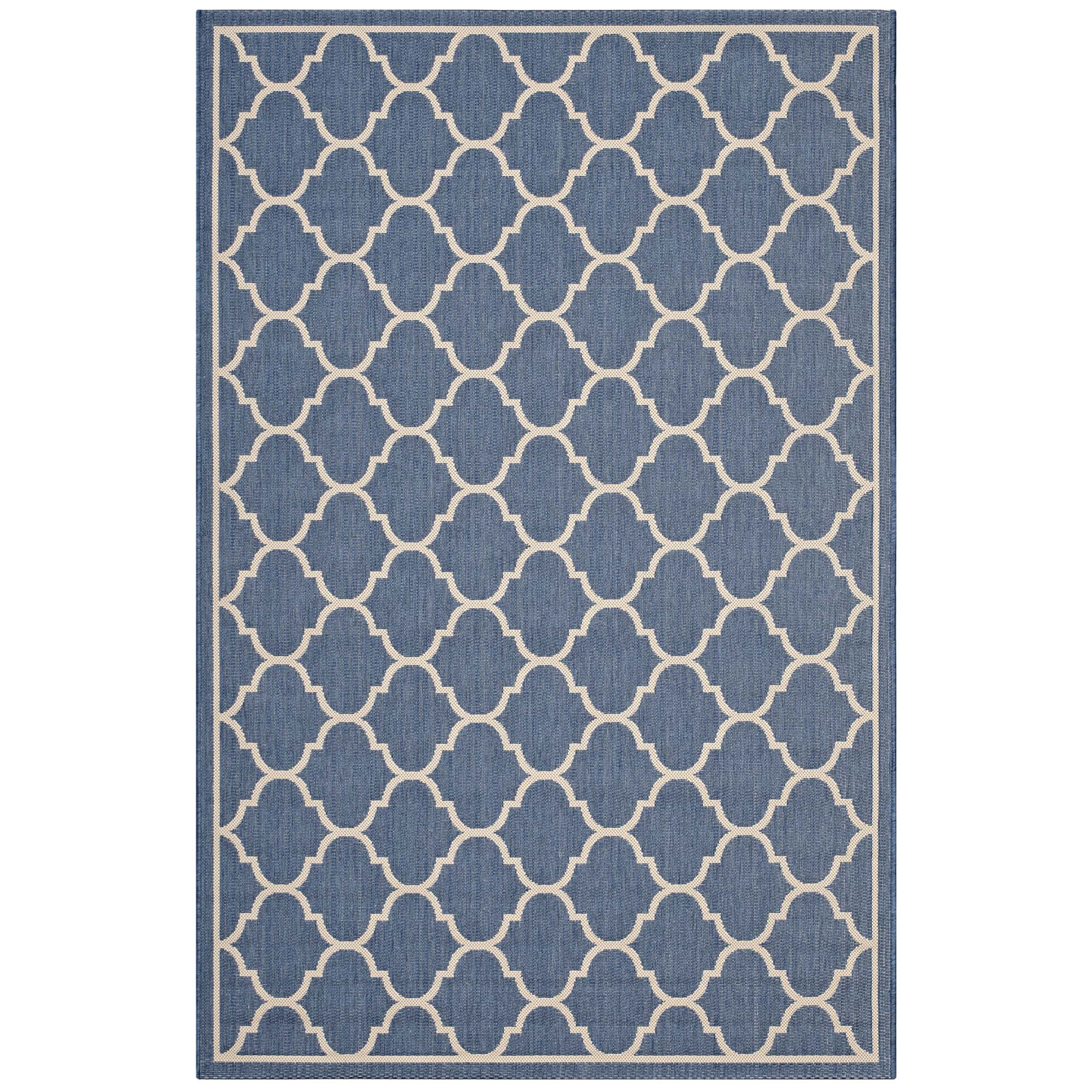 Avena Moroccan Quatrefoil Trellis 4x6 Indoor and Outdoor Area Rug