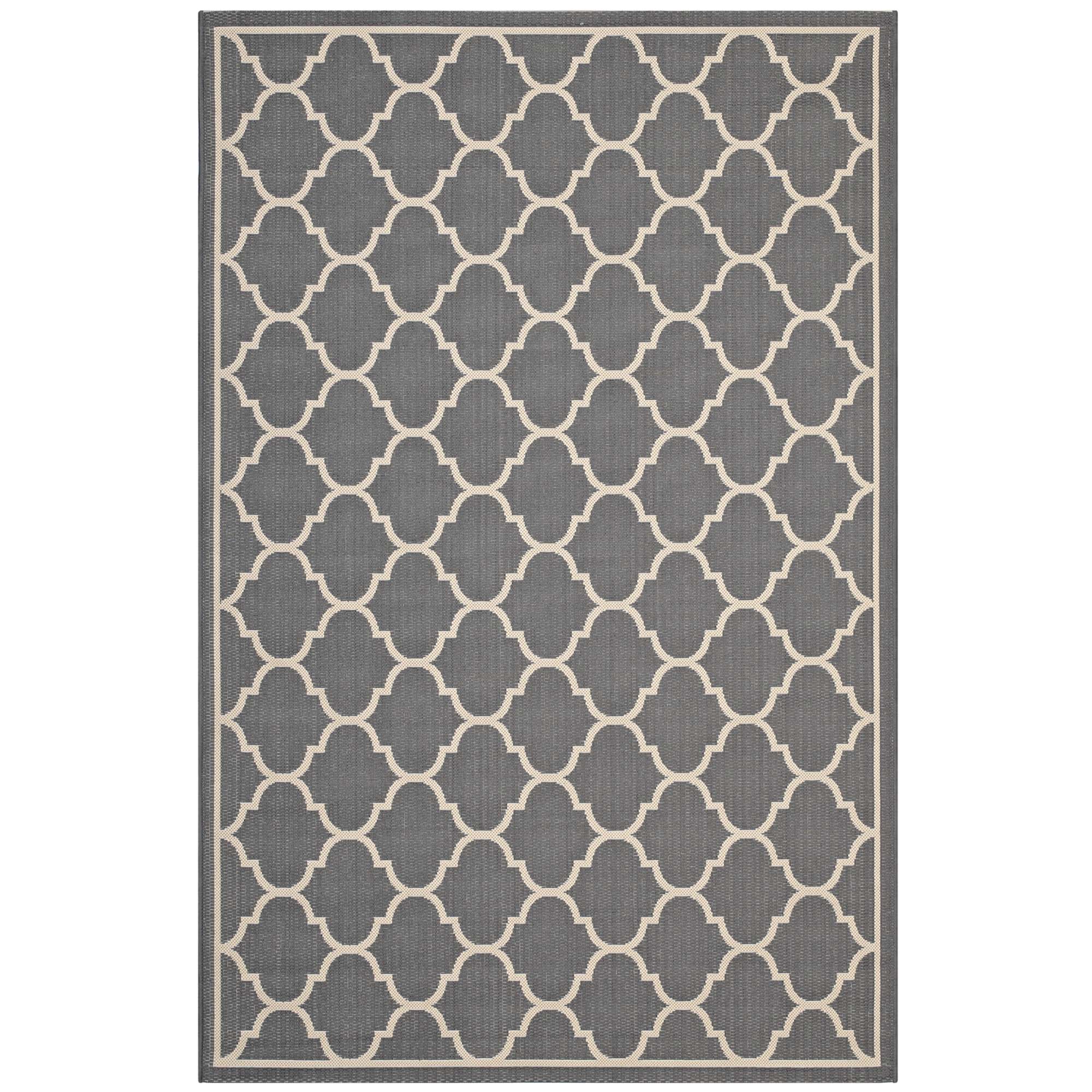 Avena Moroccan Quatrefoil Trellis 9x12 Indoor and Outdoor Area Rug