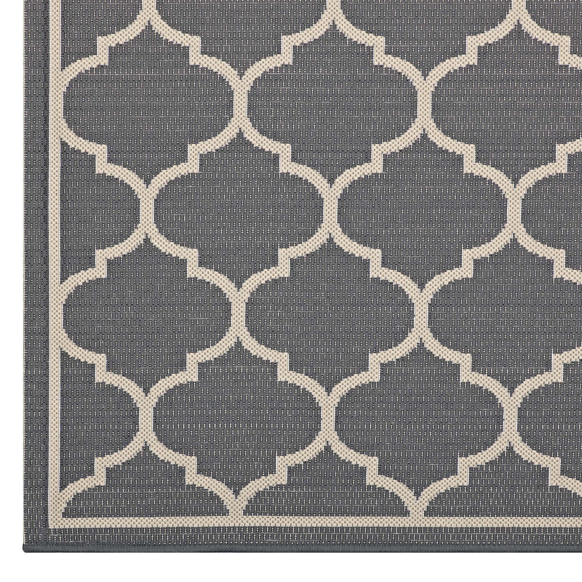 Avena Moroccan Quatrefoil Trellis 9x12 Indoor and Outdoor Area Rug