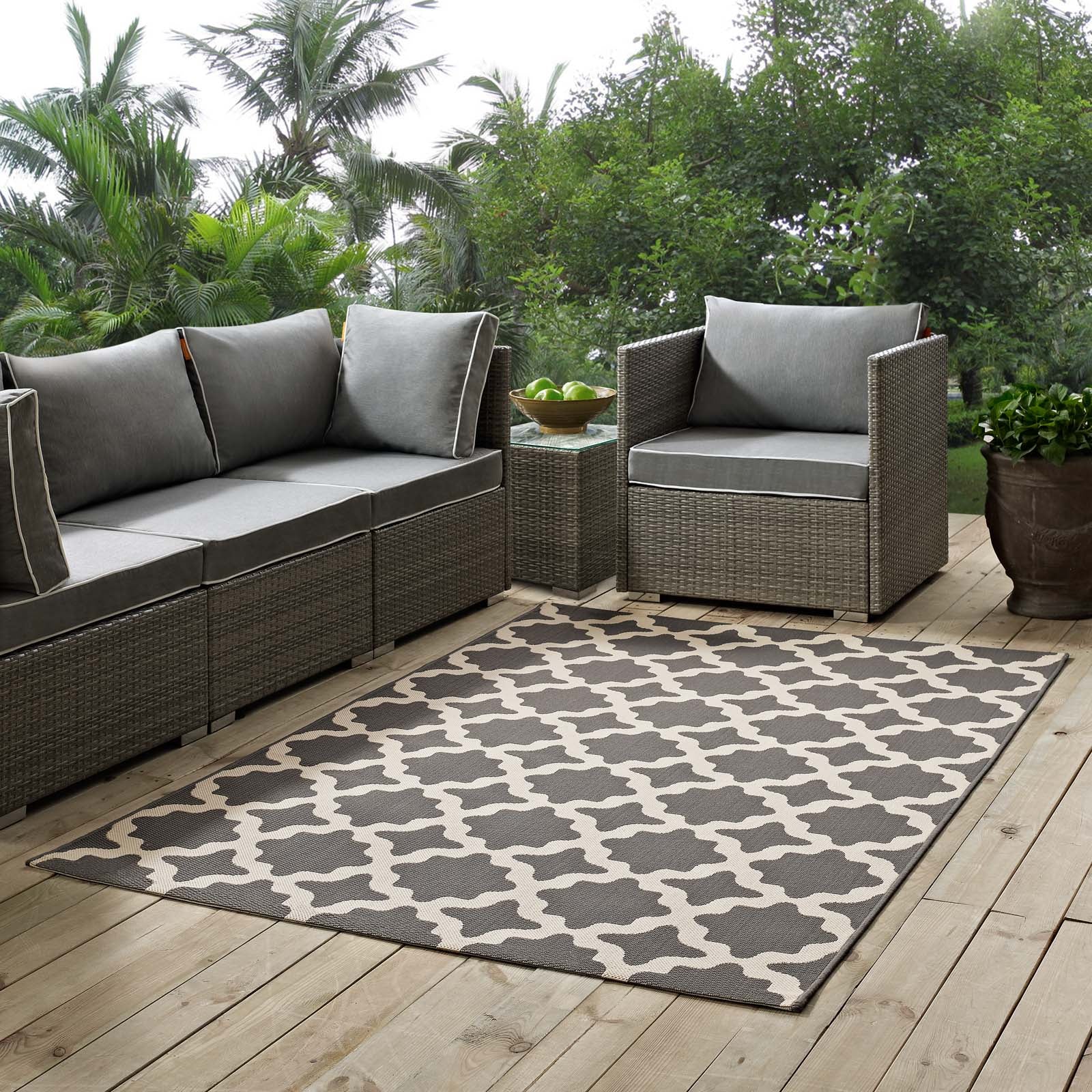 Cerelia Moroccan Trellis 5x8 Indoor and Outdoor Area Rug