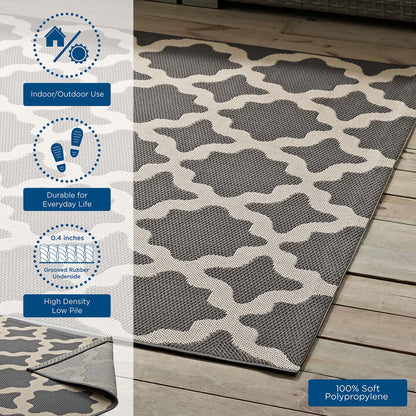 Cerelia Moroccan Trellis 9x12 Indoor and Outdoor Area Rug