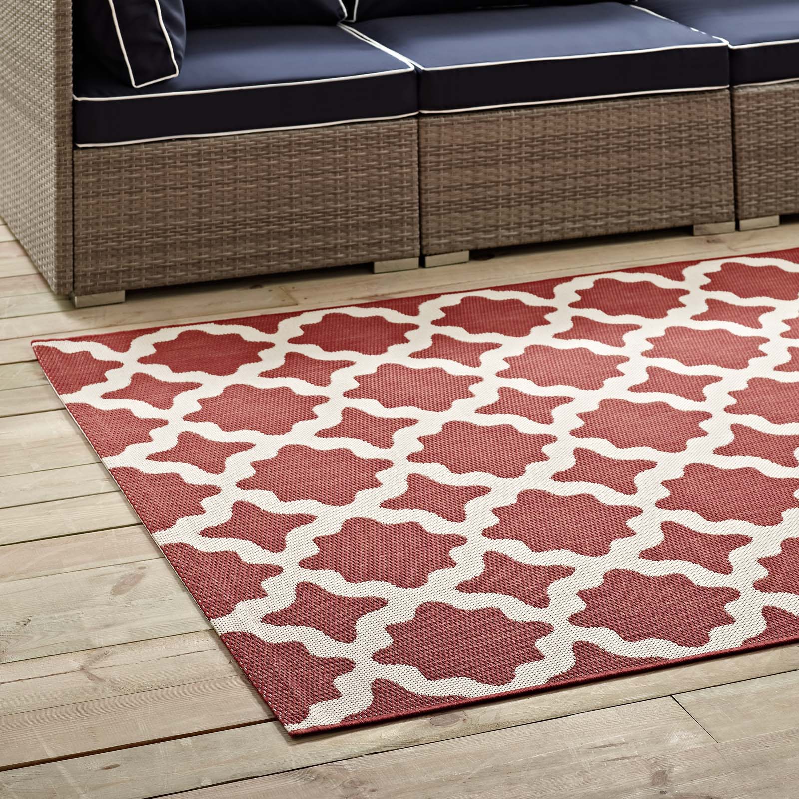 Cerelia Moroccan Trellis 8x10 Indoor and Outdoor Area Rug