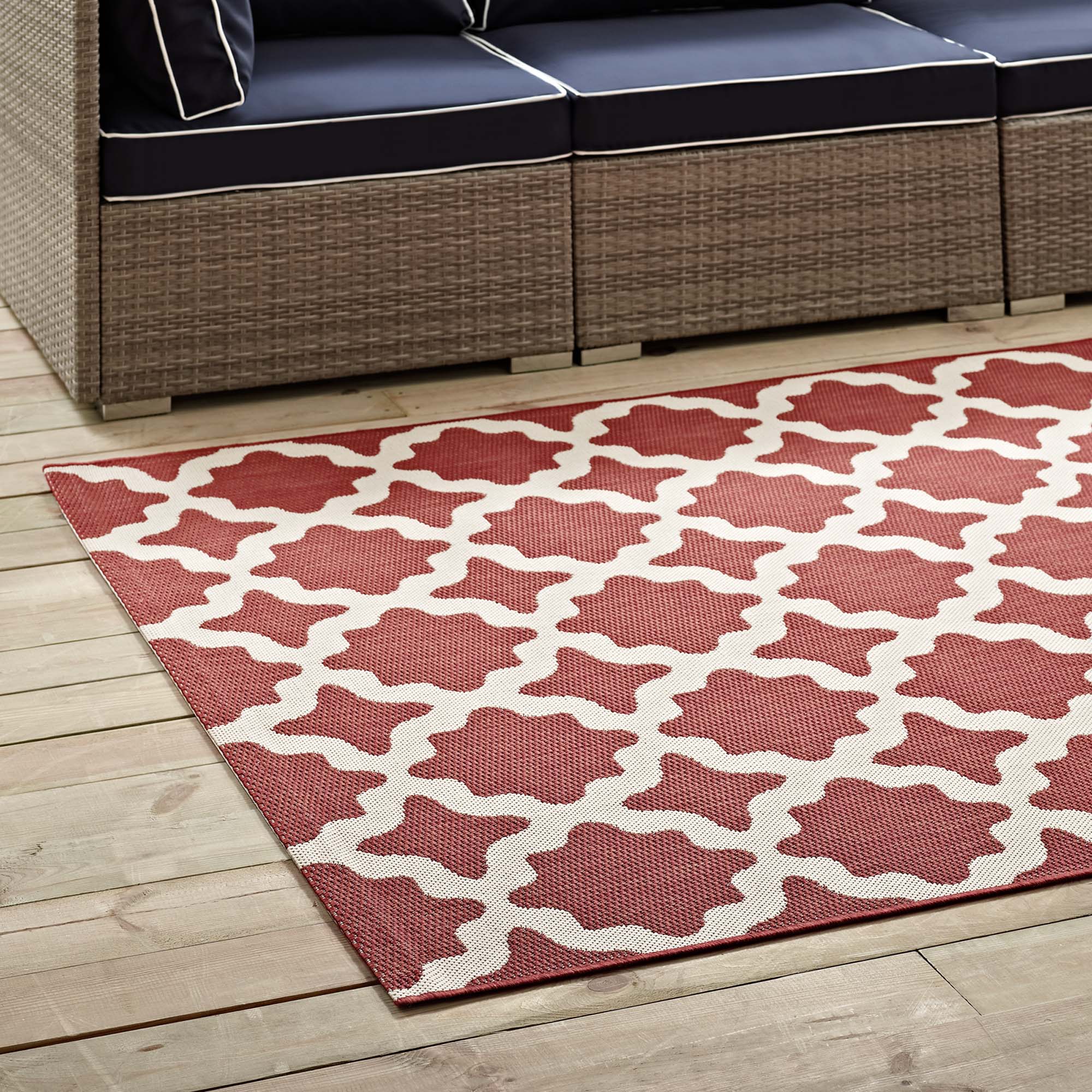 Cerelia Moroccan Trellis 9x12 Indoor and Outdoor Area Rug