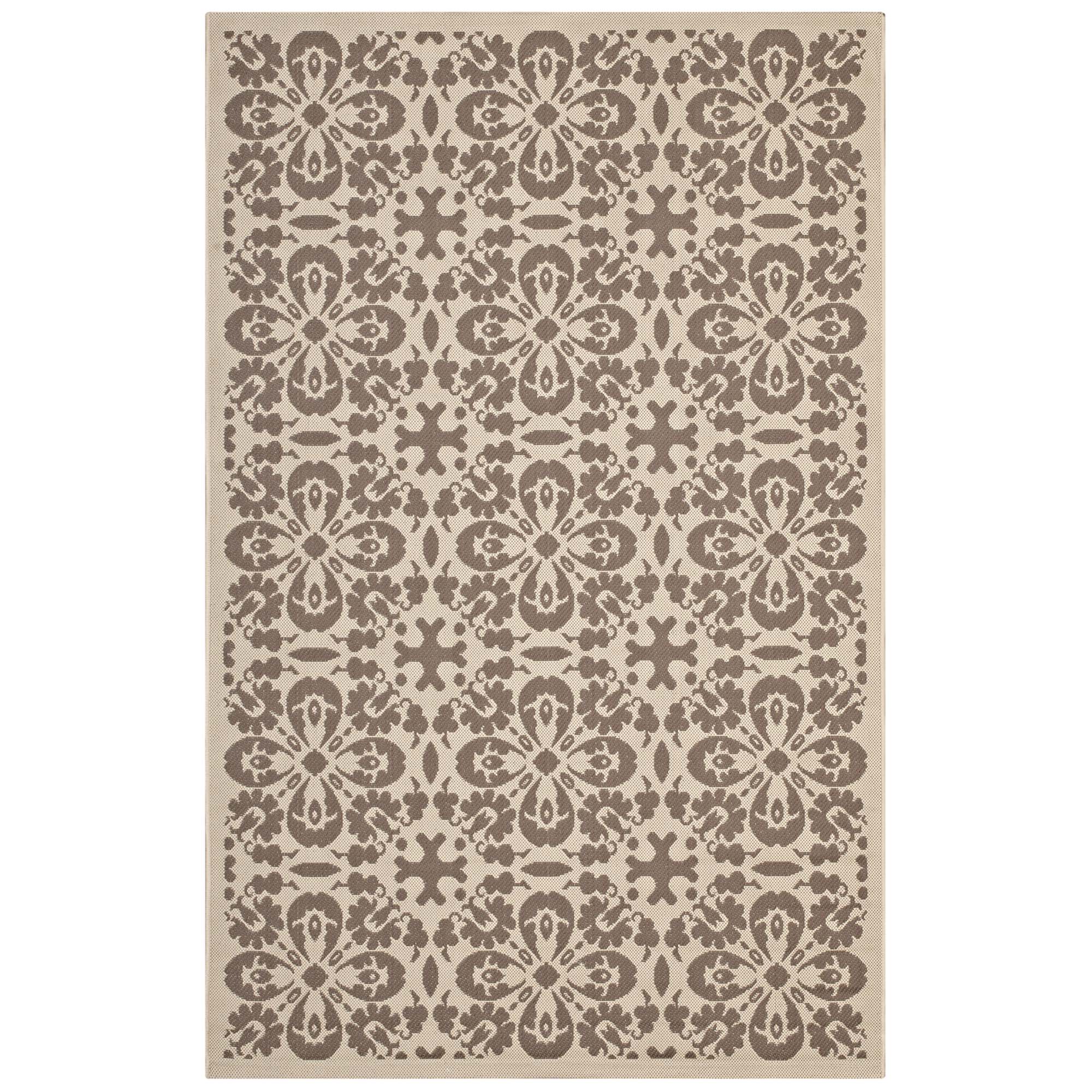 Ariana Vintage Floral Trellis 9x12 Indoor and Outdoor Area Rug