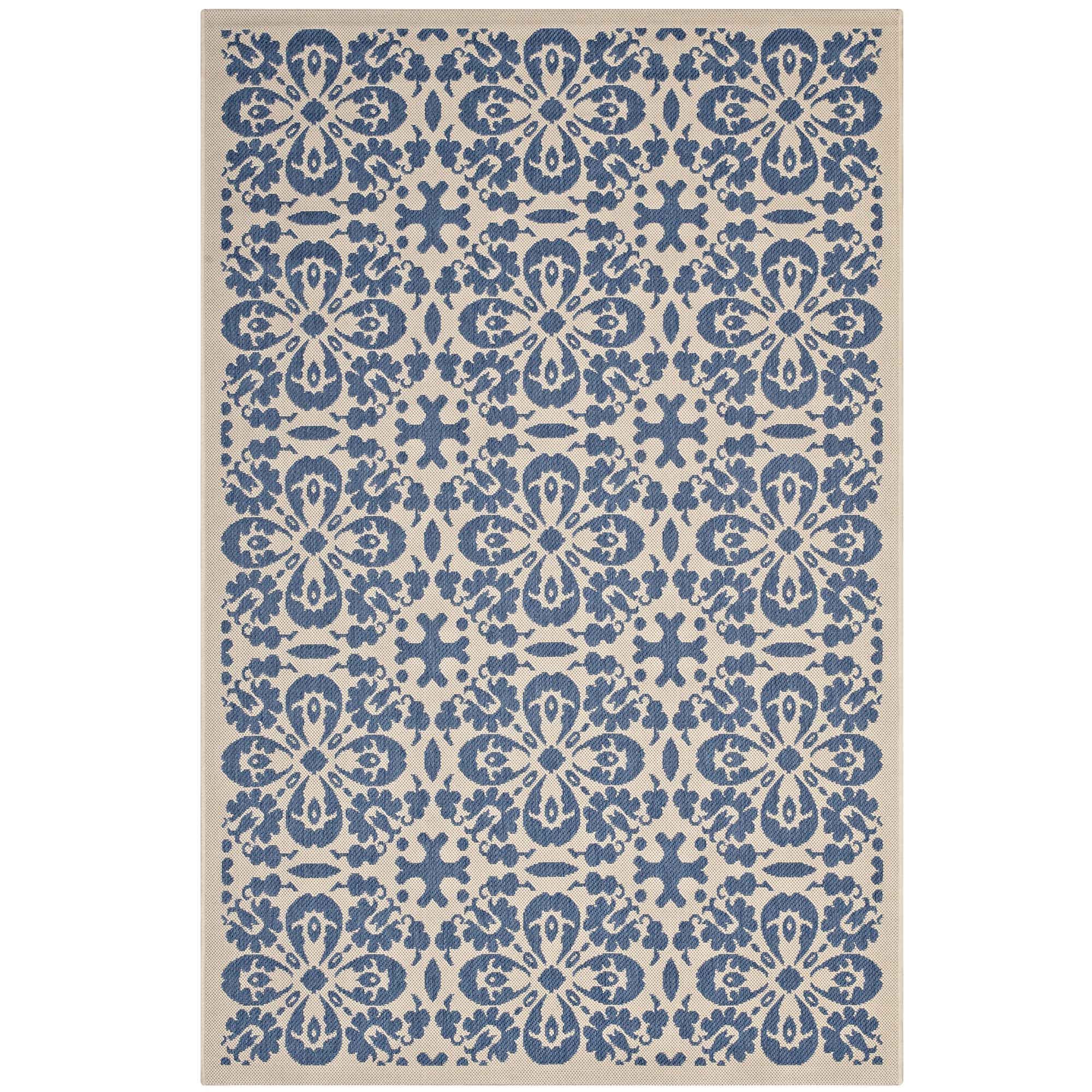 Ariana Vintage Floral Trellis 4x6 Indoor and Outdoor Area Rug