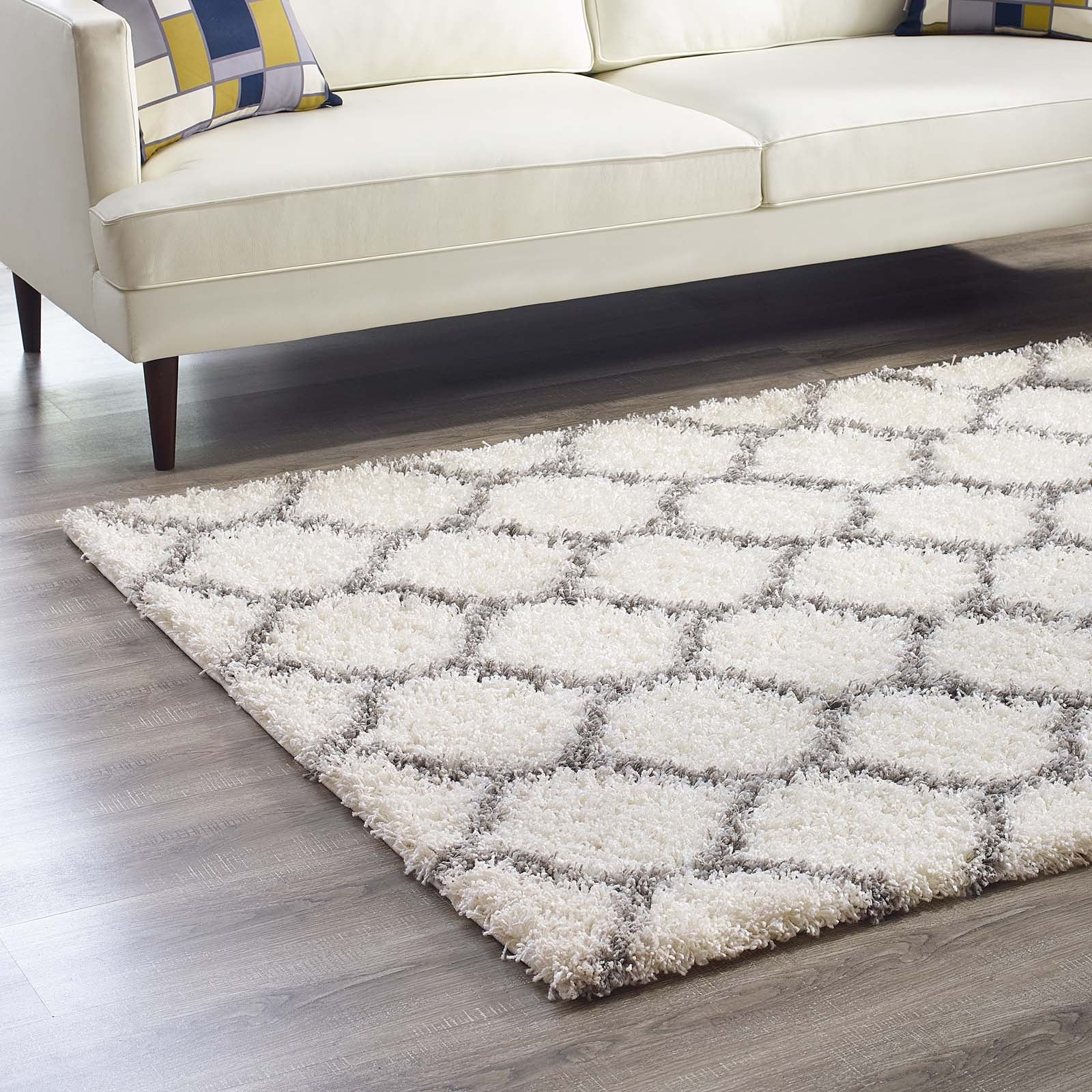 Solvea Moroccan Trellis 8x10 Shag Area Rug