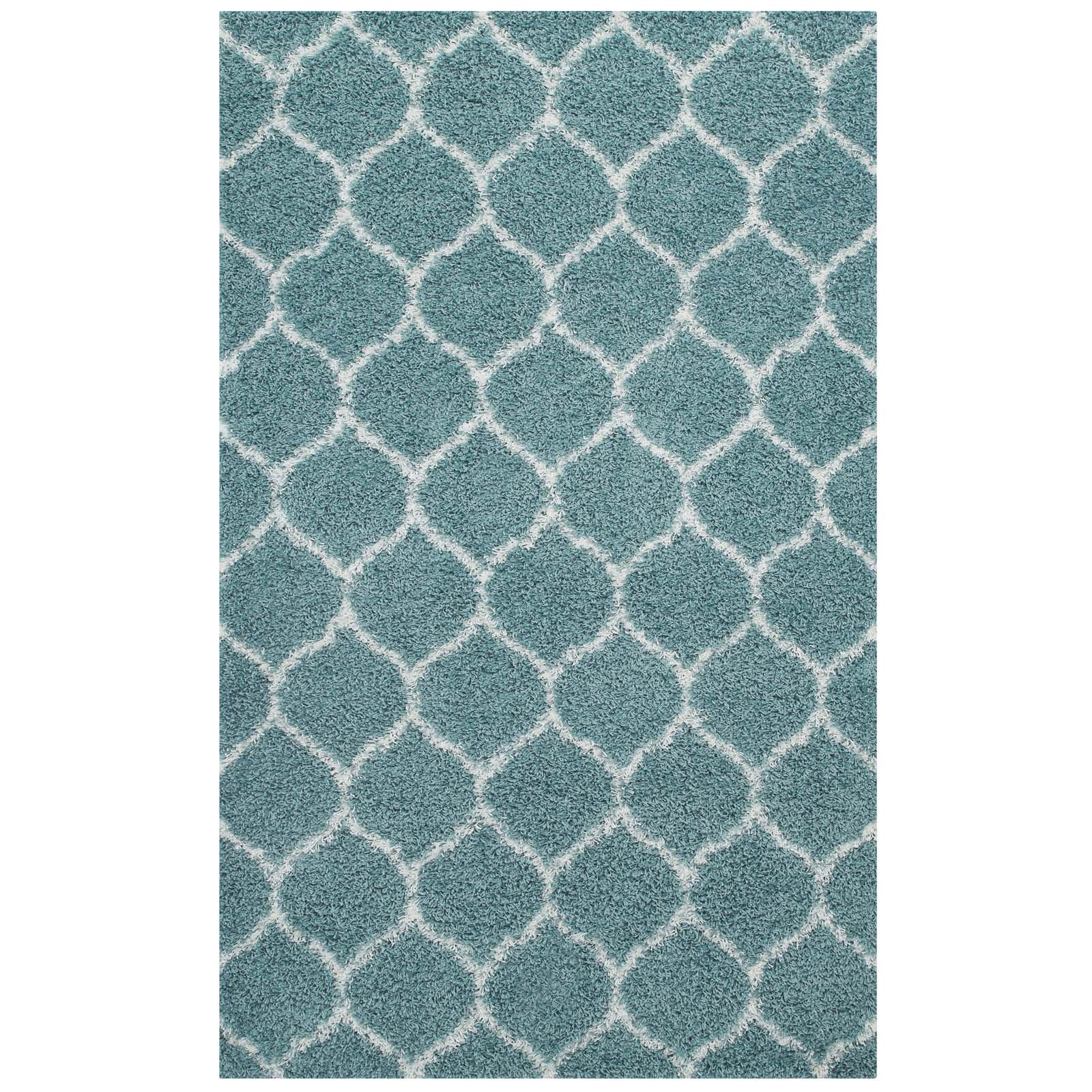 Solvea Moroccan Trellis 5x8 Shag Area Rug