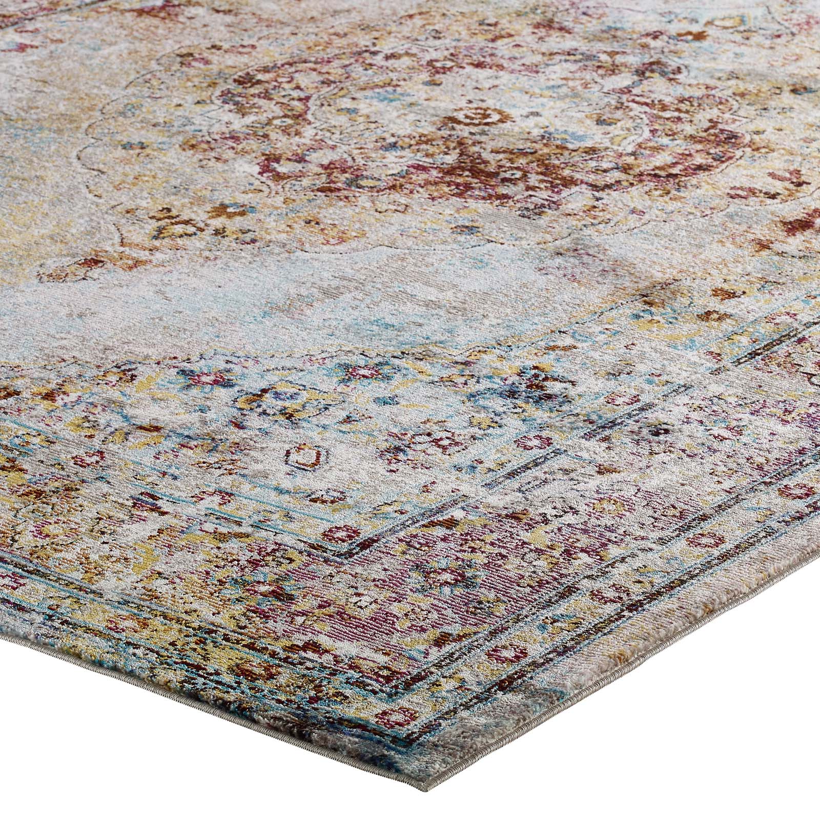 Success Merritt Transitional Distressed Floral Vintage Medallion 4x6 Area Rug