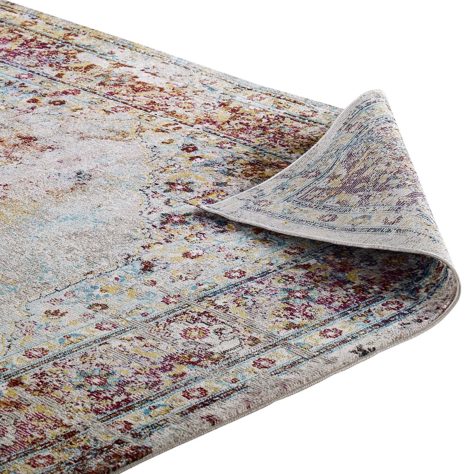 Success Merritt Transitional Distressed Floral Vintage Medallion 4x6 Area Rug