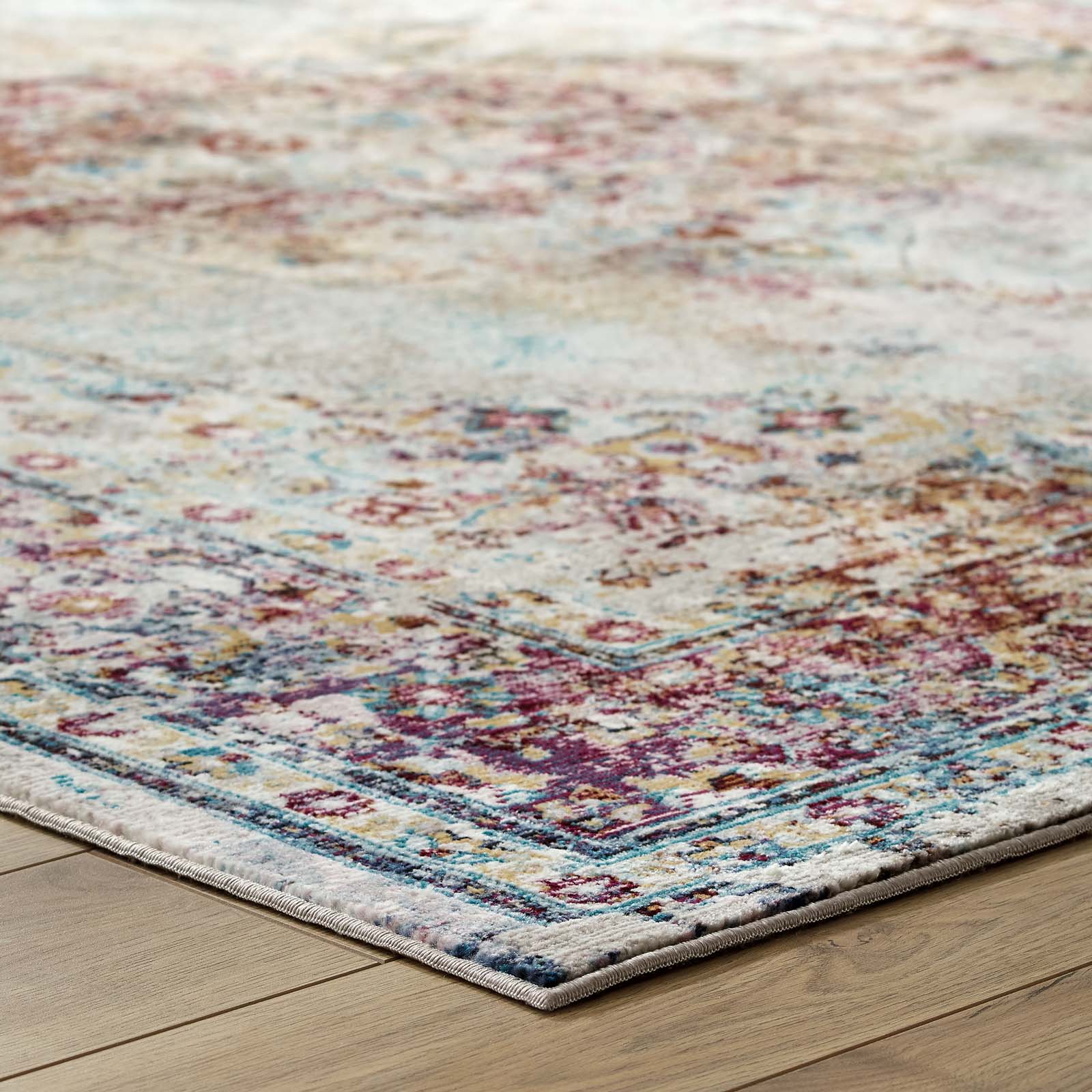 Success Merritt Transitional Distressed Floral Vintage Medallion 4x6 Area Rug