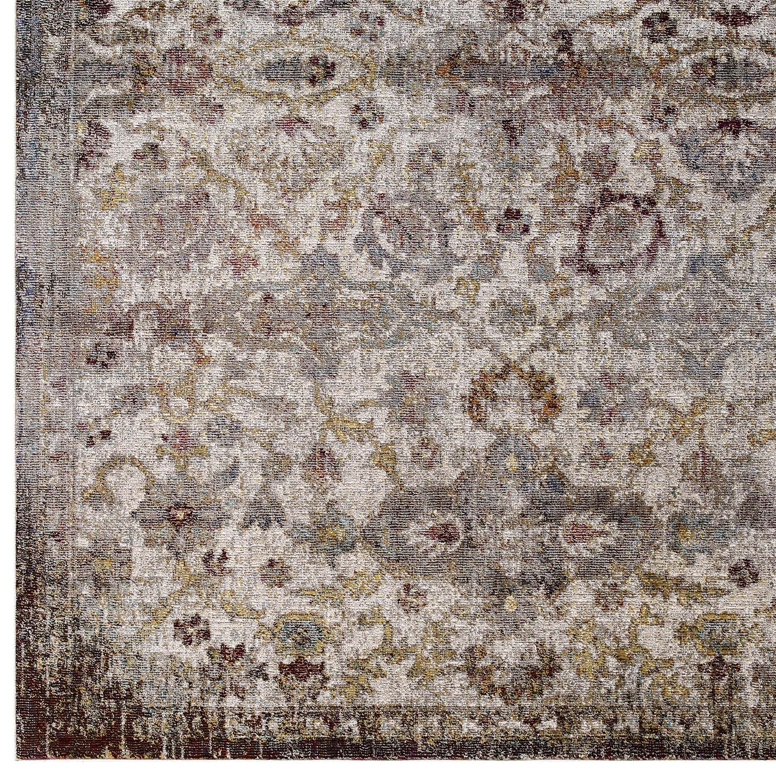 Success Kaede Distressed Vintage Floral Moroccan Trellis 4x6 Area Rug