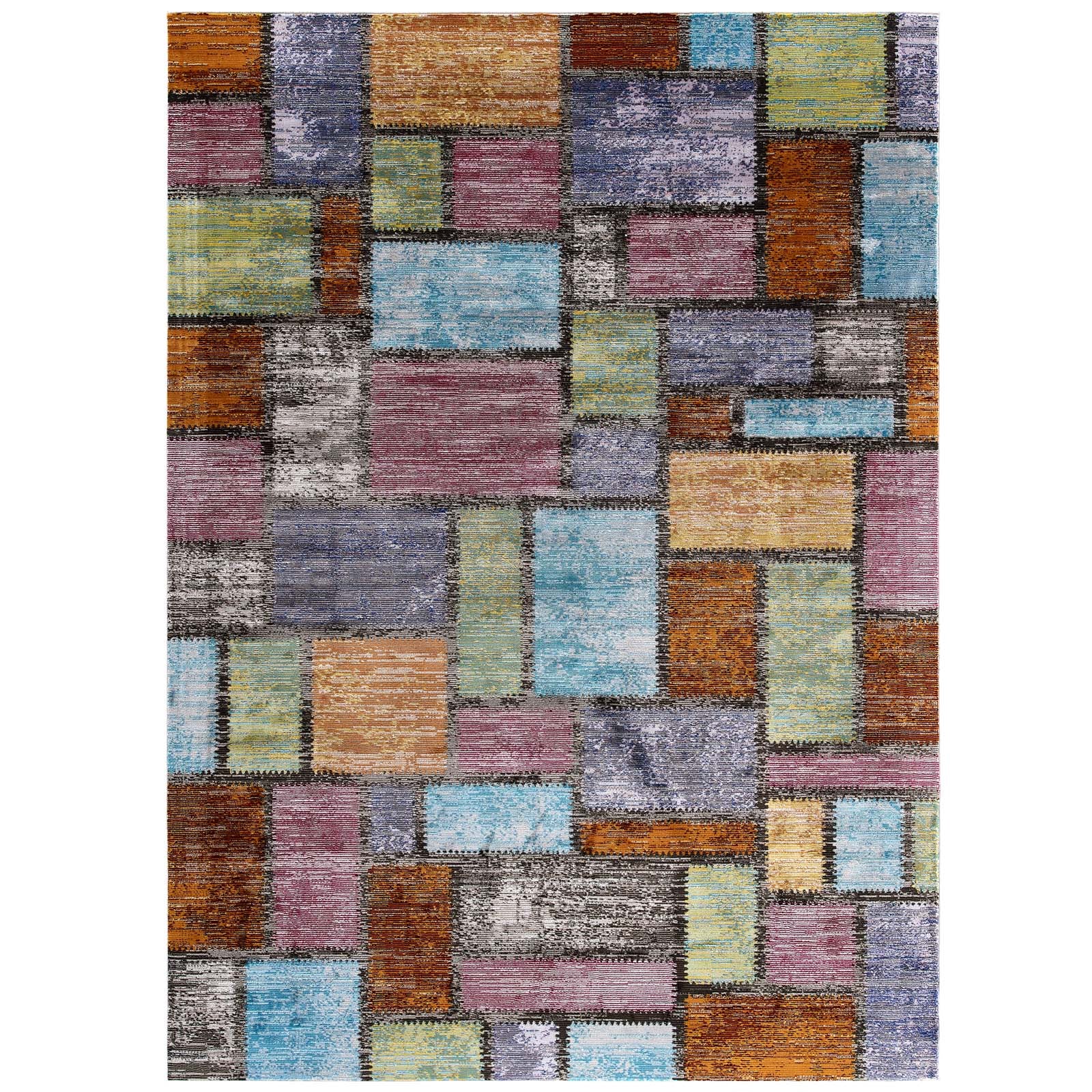 Success Nyssa Abstract Geometric Mosaic 5x8 Area Rug