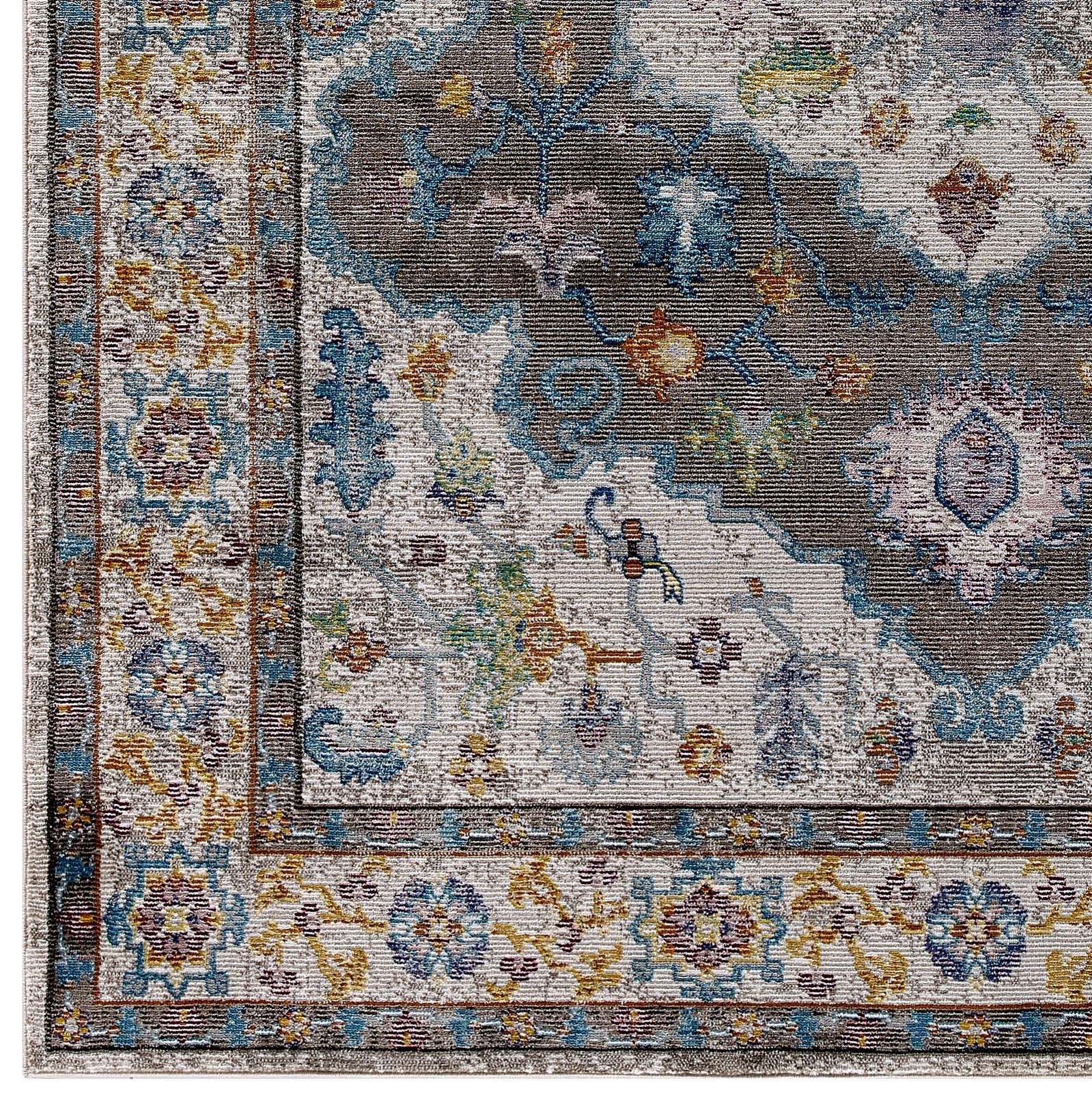 Success Anisah Distressed Floral Vintage Medallion 4x6 Area Rug