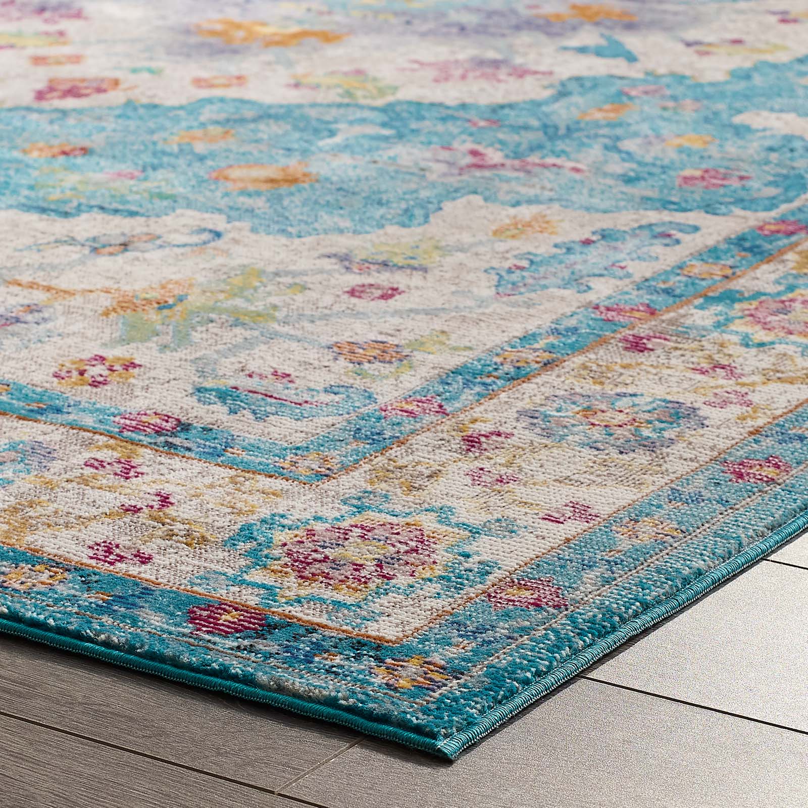 Success Anisah Distressed Floral Vintage Medallion 8x10 Area Rug