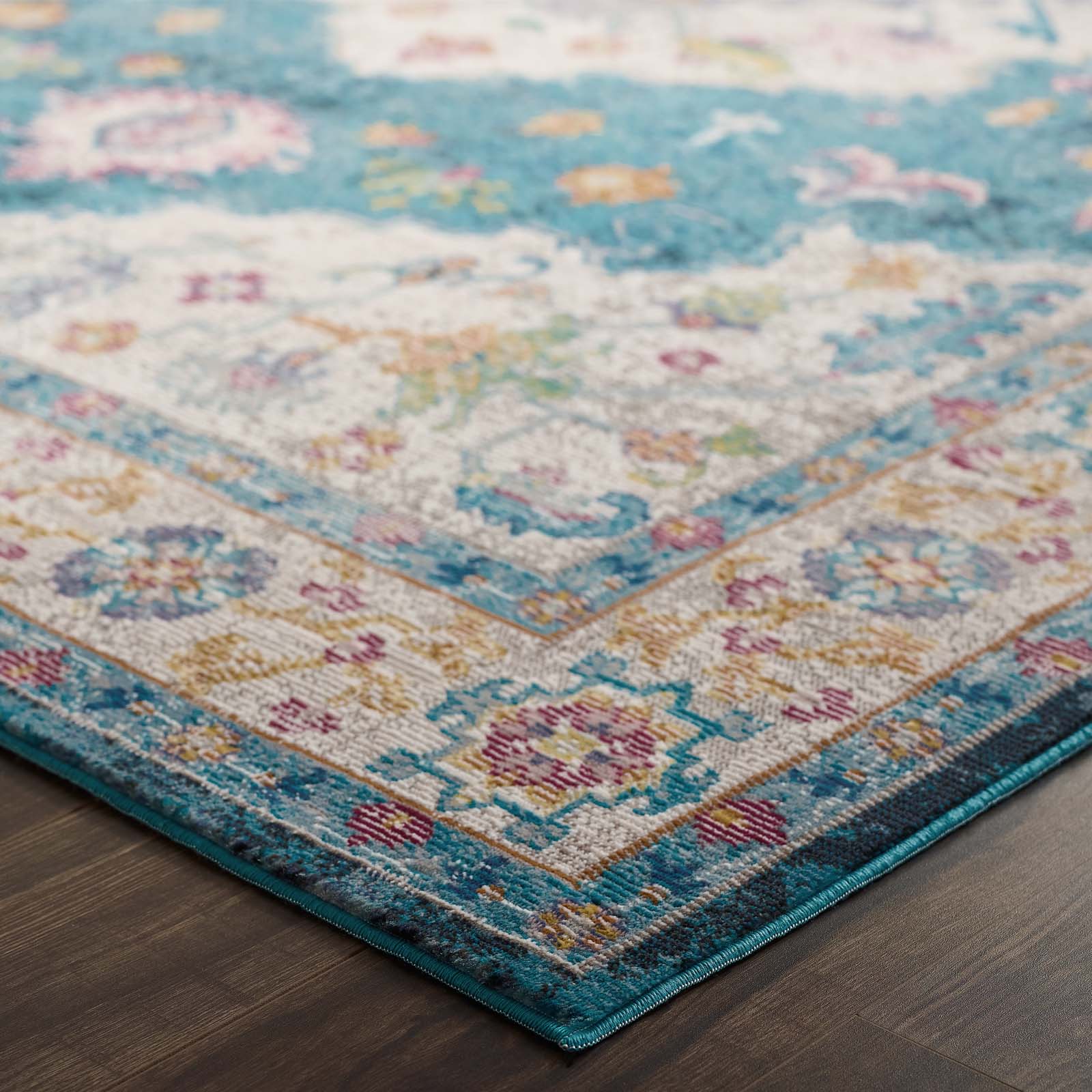 Success Anisah Distressed Floral Vintage Medallion 4x6 Area Rug