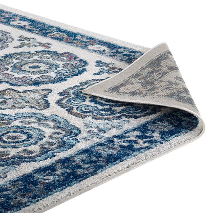 Entourage Odile Distressed Floral Moroccan Trellis 8x10 Area Rug