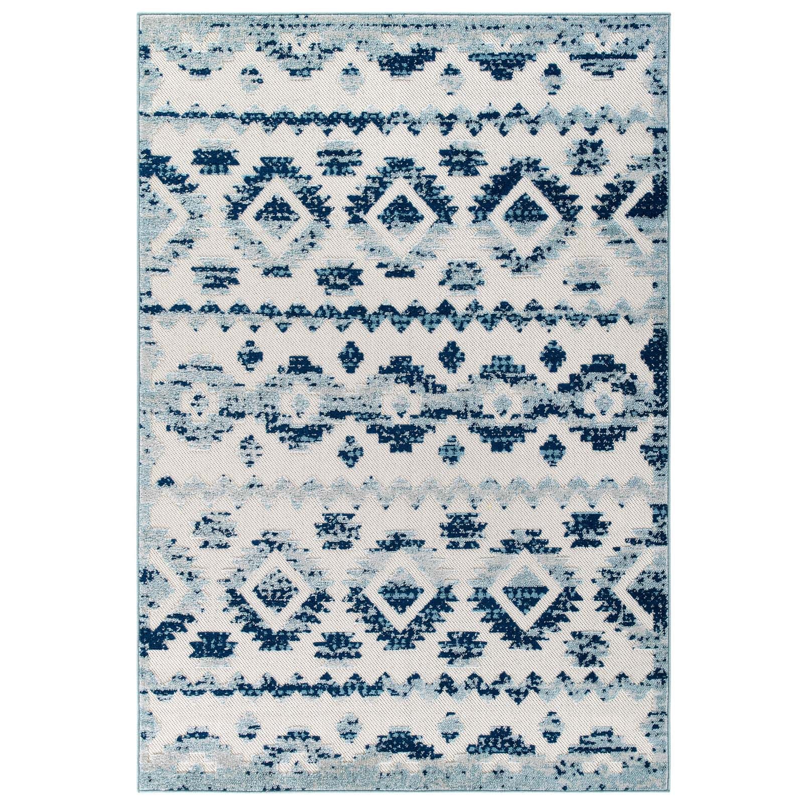 Reflect Takara Abstract Diamond Moroccan Trellis 5x8 Indoor and Outdoor Area Rug