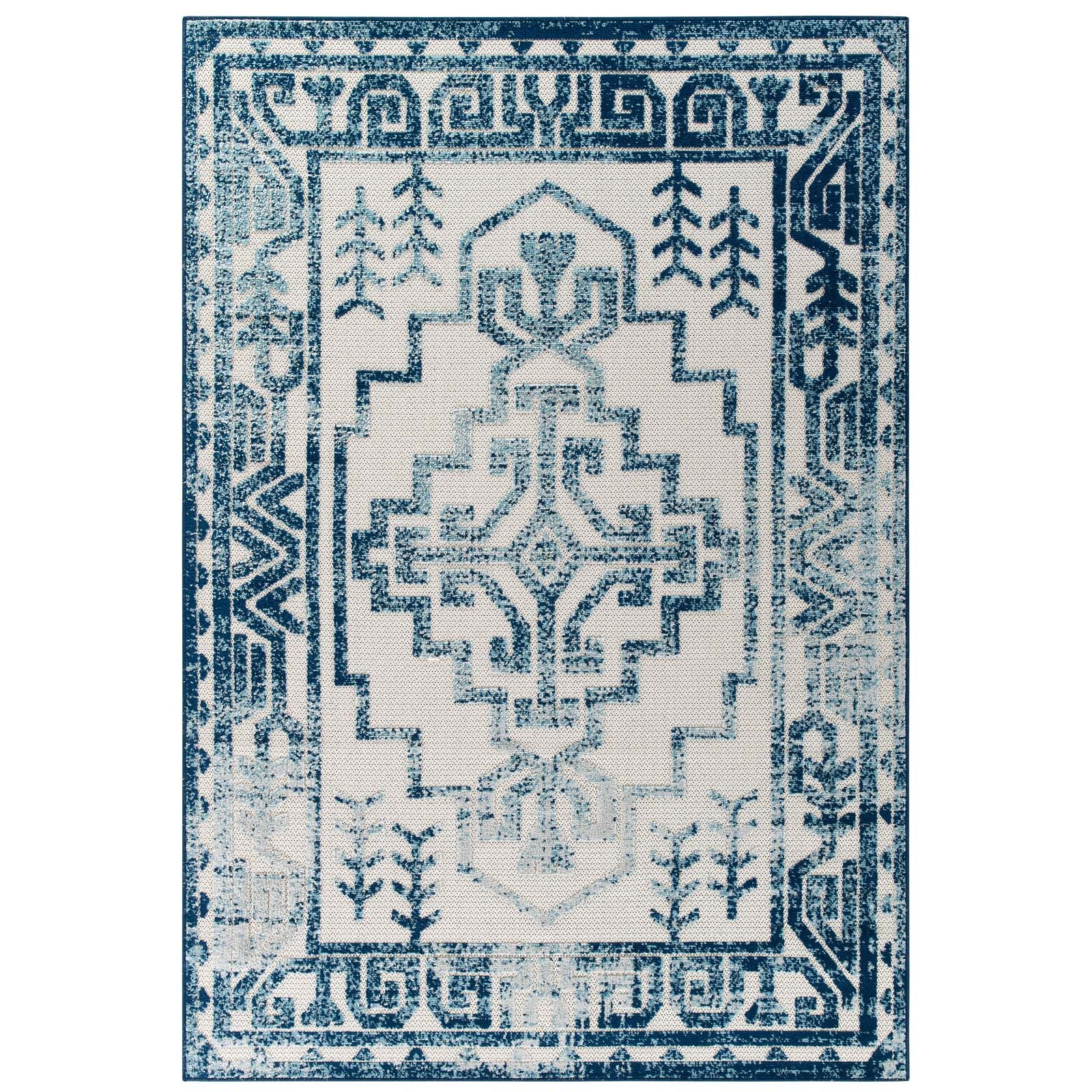 Reflect Nyssa Distressed Geometric Southwestern Aztec 8x10 Indoor/Outdoor Area Rug