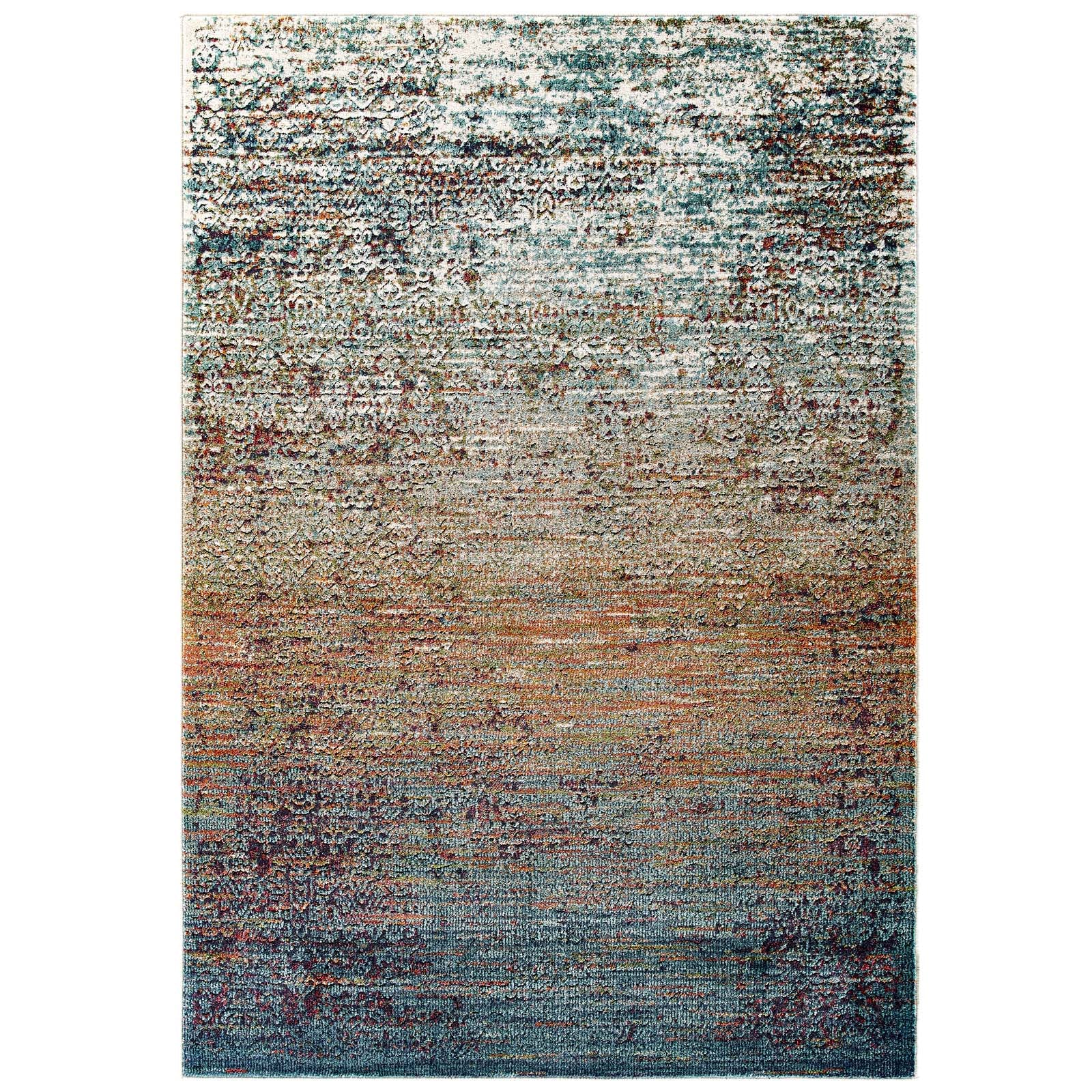 Tribute Jacinda Rustic Distressed Vintage Lattice 5x8 Area Rug