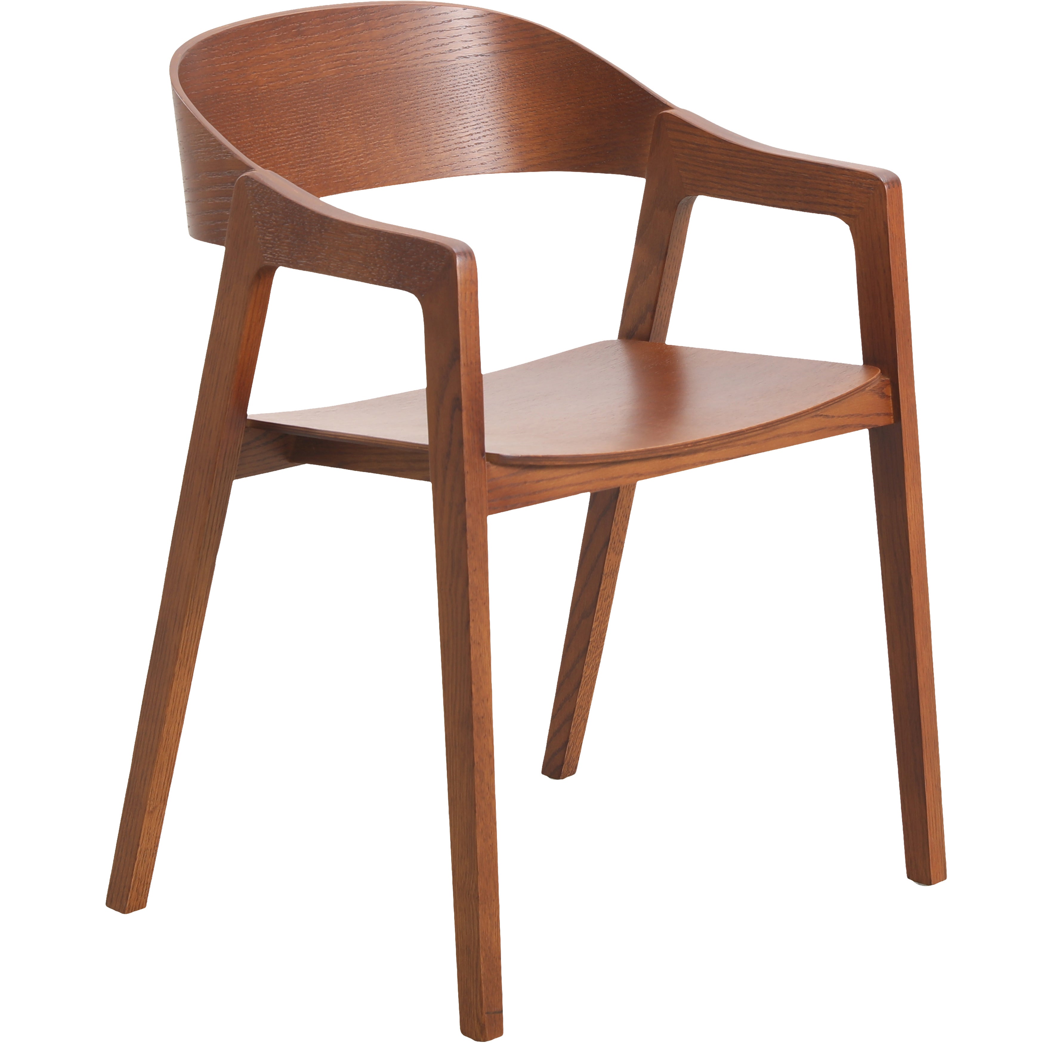 Rivo Collection Elegant Dining Chair in Dark Natural Wood