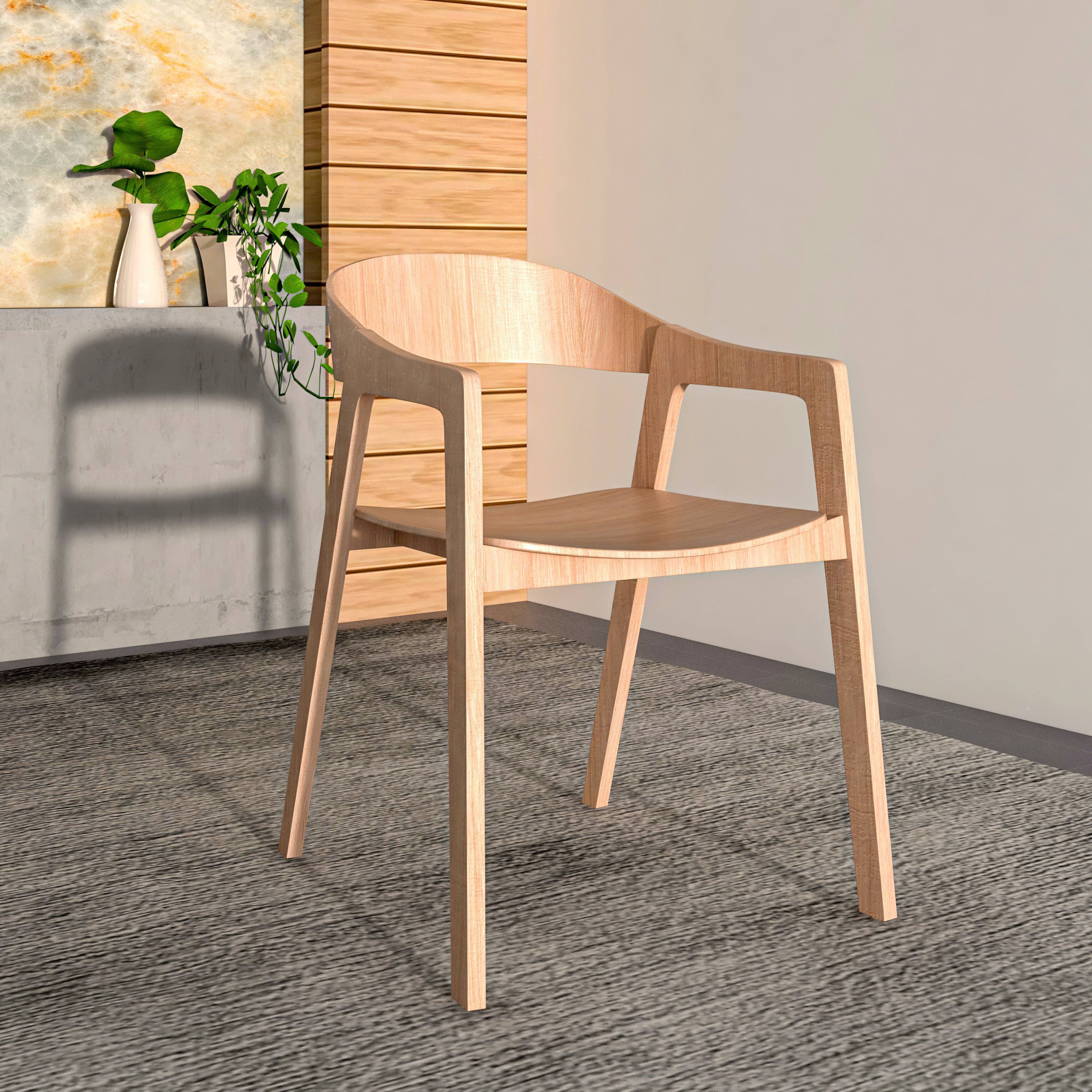 Rivo Collection Elegant Dining Chair in Dark Walnut Color Wood