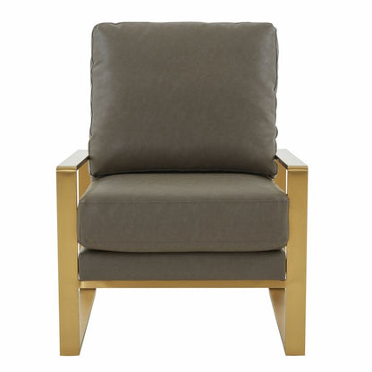 Emil Leather Accent Armchair