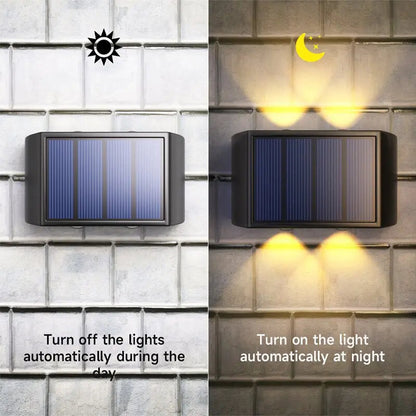 Rustics 4LED Solar Wall Light