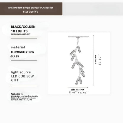 Rhea Modern Simple Staircase Chandelier
