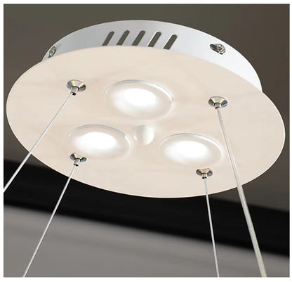 Classic Feather Chandelier - White & Pink & Gray & Yellow