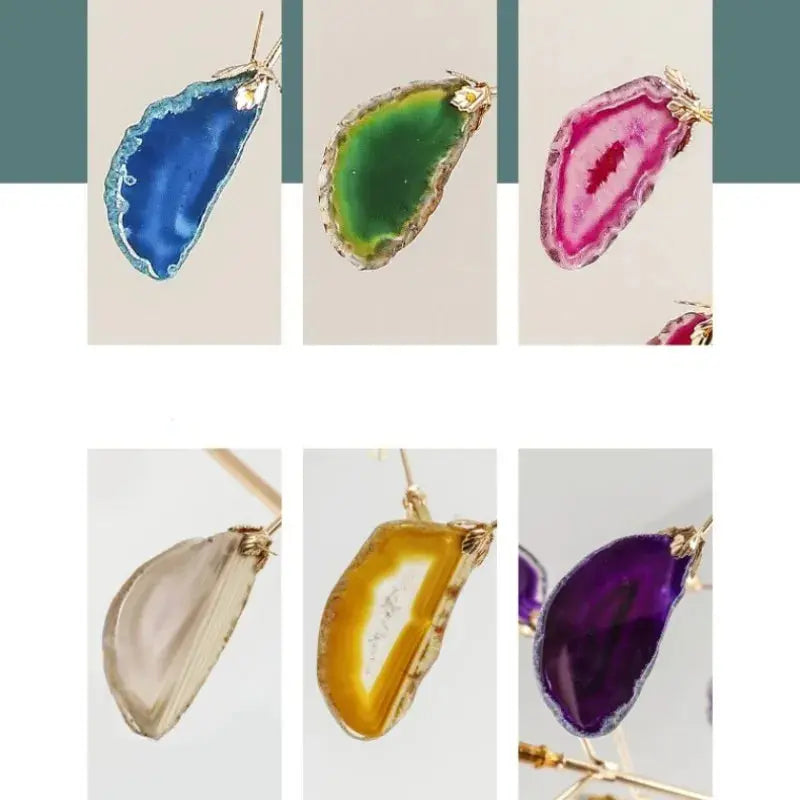 Rustic Style Led Agate Chandelier