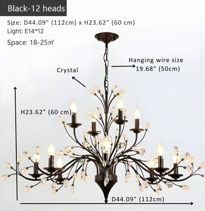 Rustic Wrought Iron Chandeliers 12 Lights