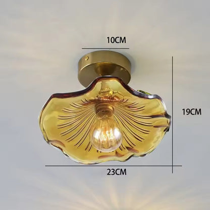 HomeGlow Colorful Flower Glass LED Pendant Light