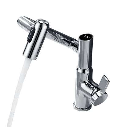 Emfurn Single Hole Rotatable Faucet with Digital Temperature Display