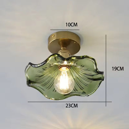 HomeGlow Colorful Flower Glass LED Pendant Light