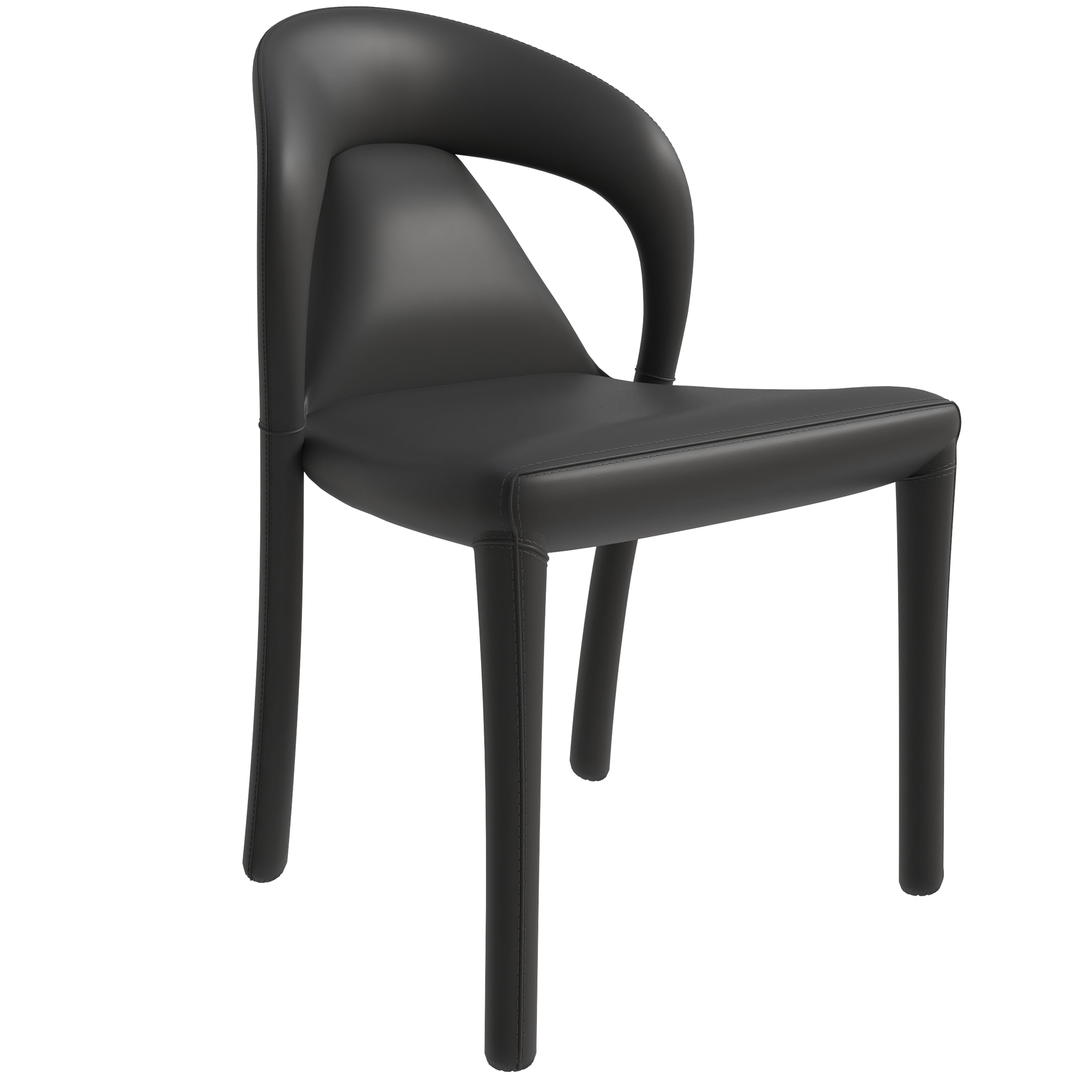 Solace Series Modern Dining Chair in Black