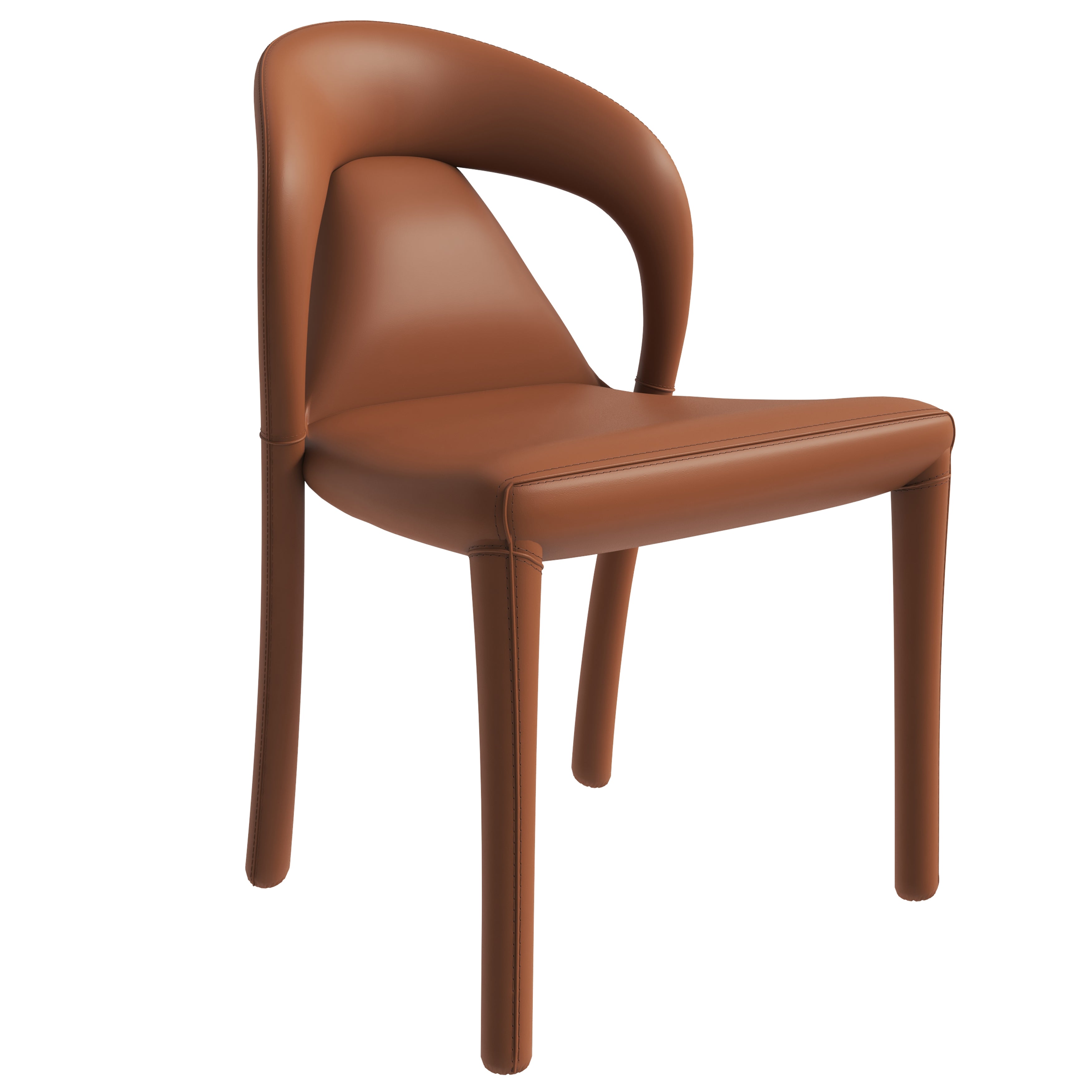 Solace Series Modern Dining Chair in Brown