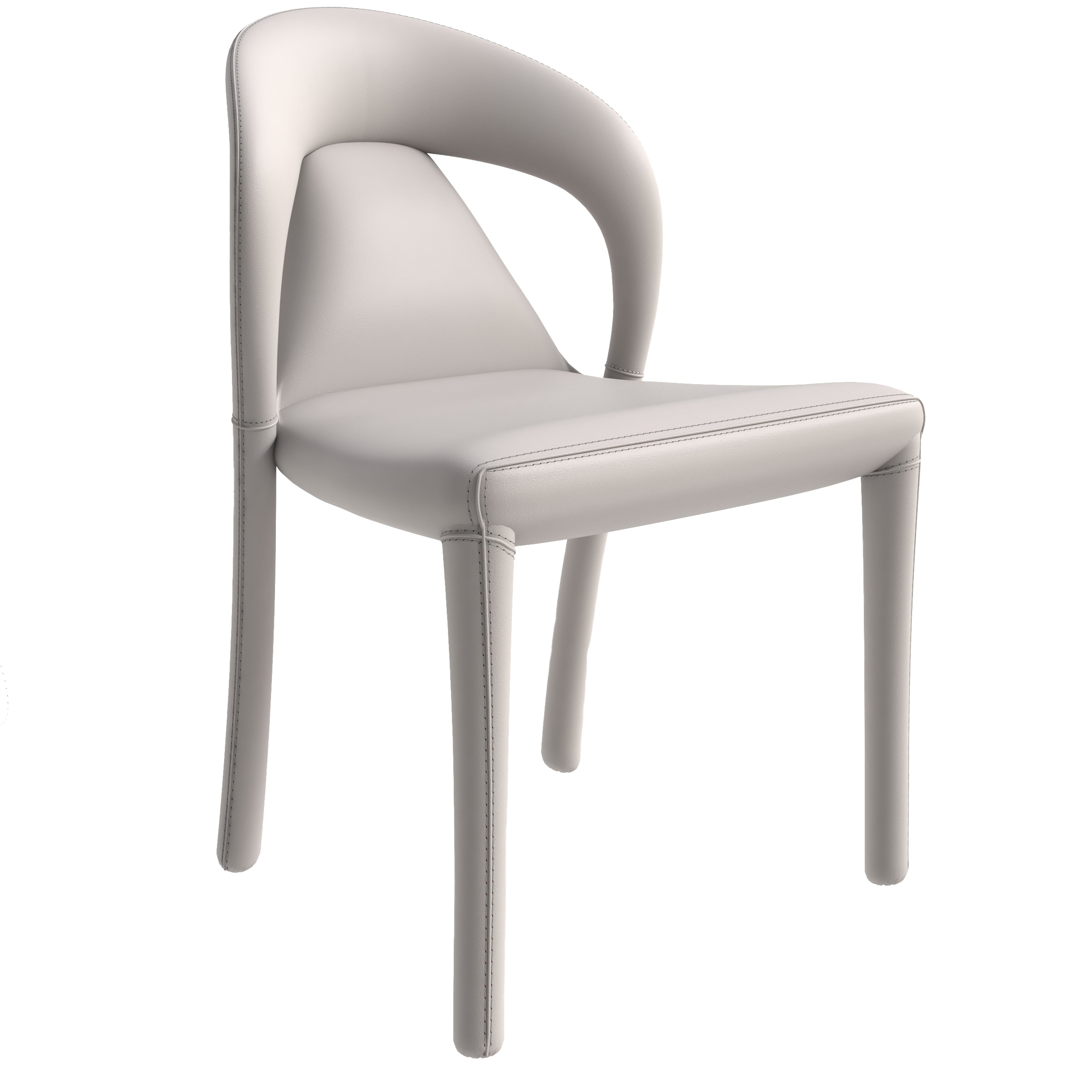 Solace Series Modern Dining Chair in Light Grey