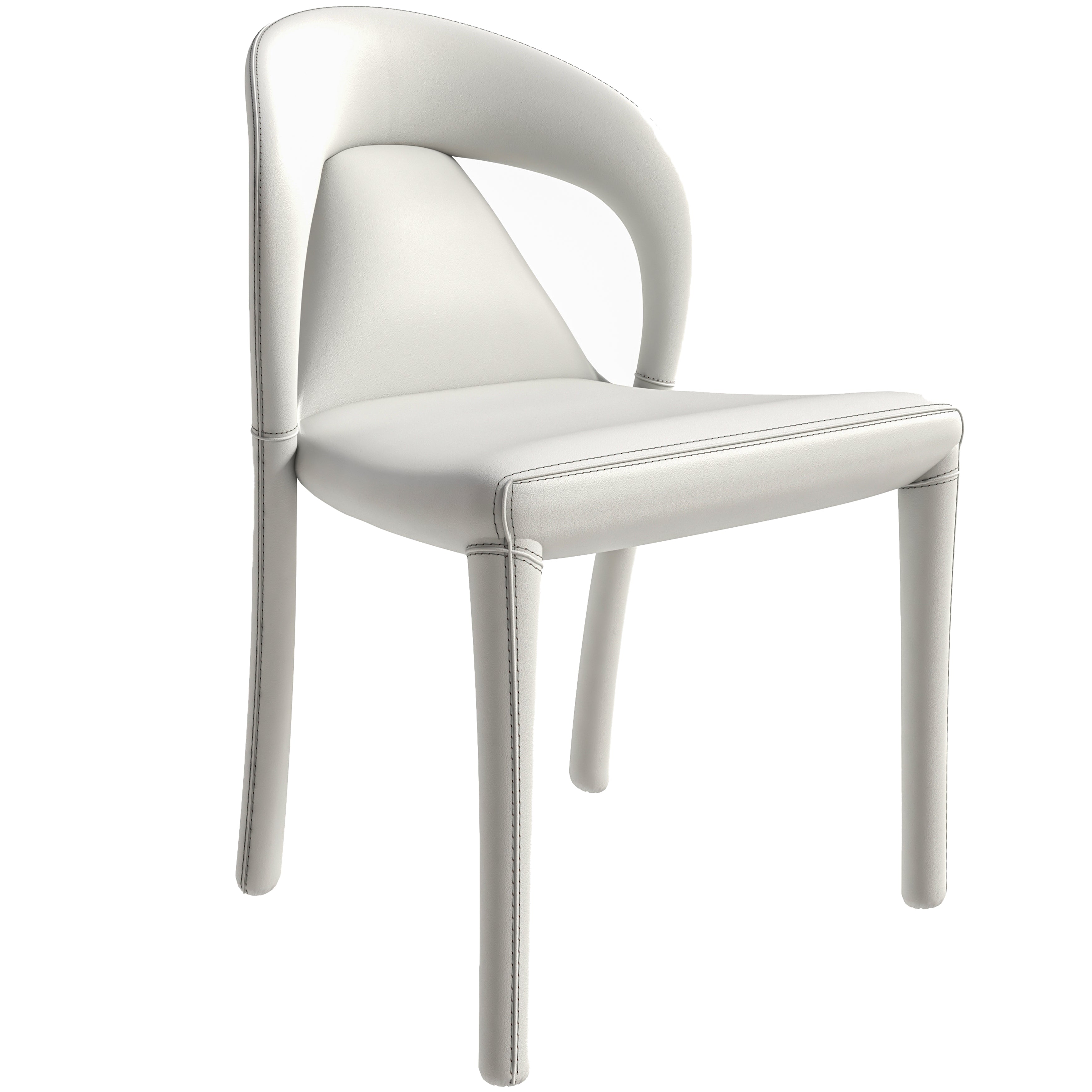 Solace Series Modern Dining Chair in White