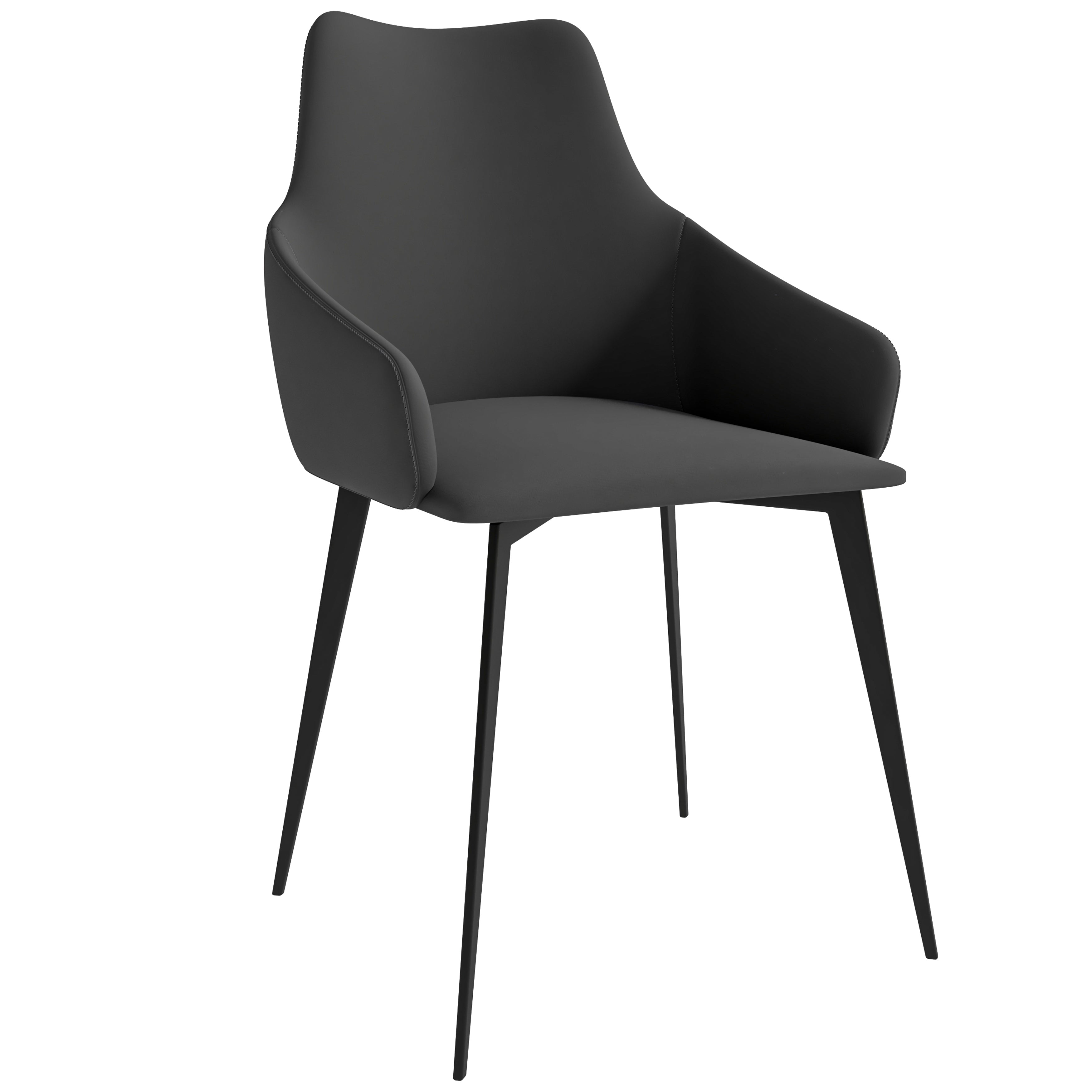 Sonnet Series Modern Dining Chair in Grey