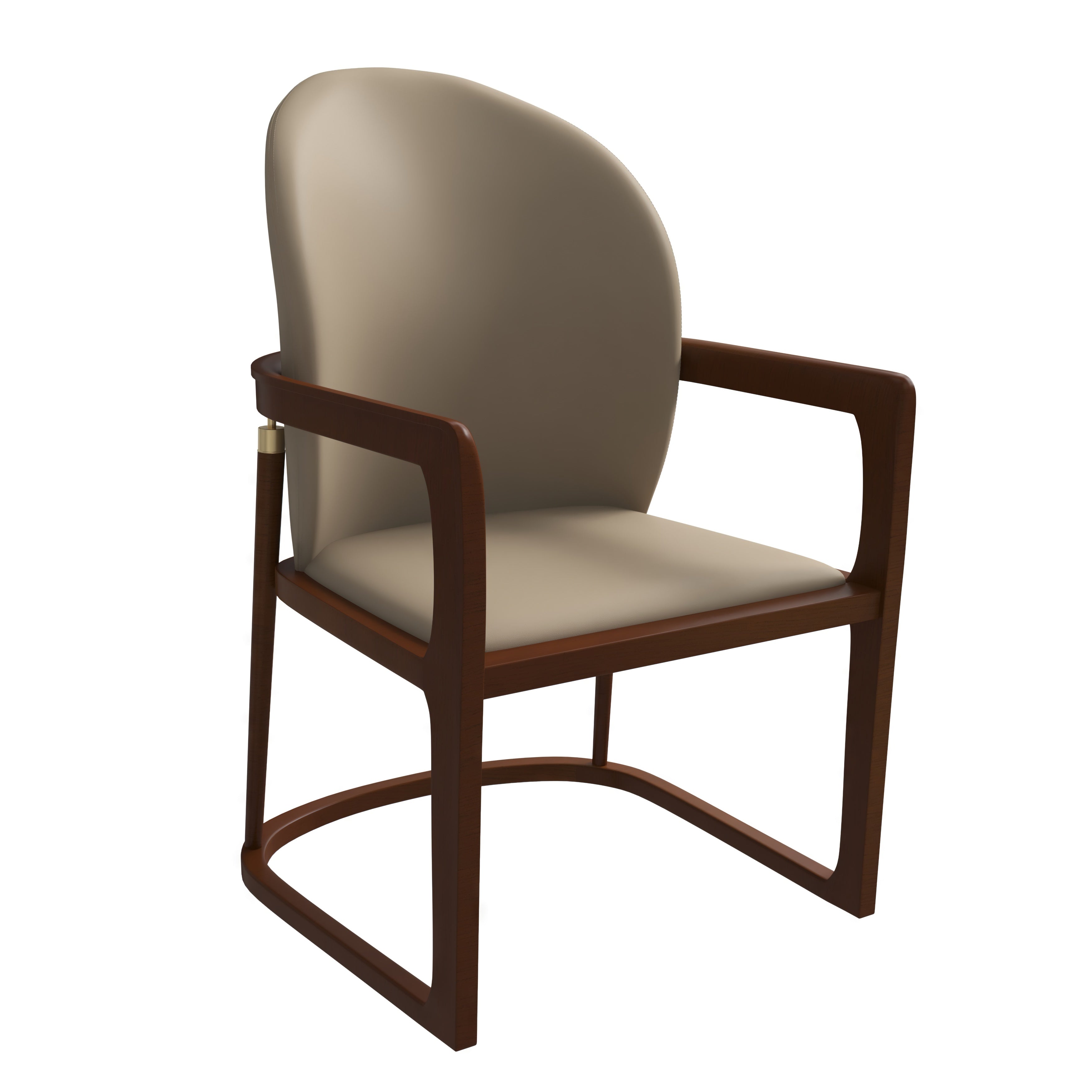 Svelta Elegant Wooden Dining Chair in Dark Toupe