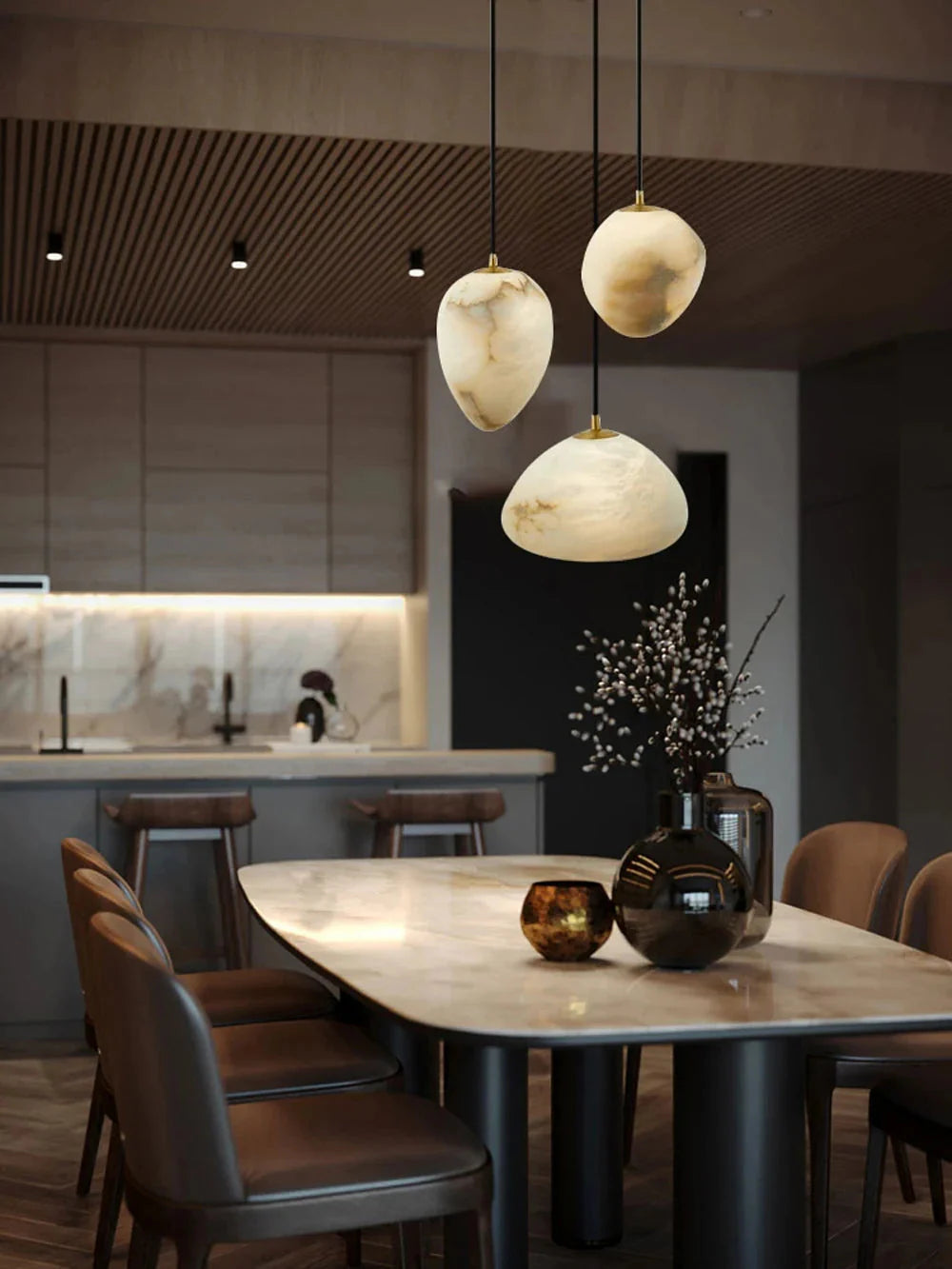 Sage Marble Chandelier