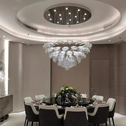 Classic Modern Designer Crystal Flower Chandelier
