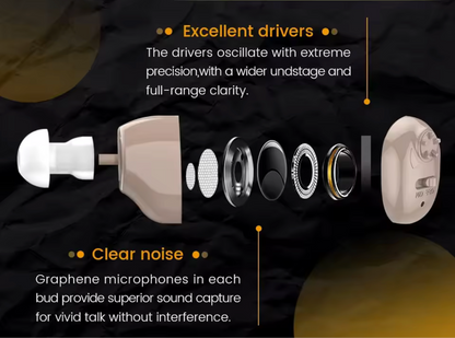 Mini OTC Rechargeable Invisible Hearing Aid - 16 Channels