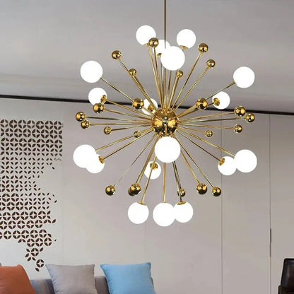 Serenity Gold Brass Sputnik Chandelier