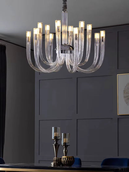 Sesi Mid Century Modern Glass Chandelier