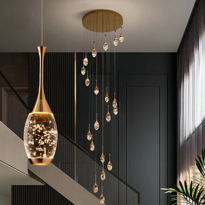 Setya Long Drop Crystal Chandelier