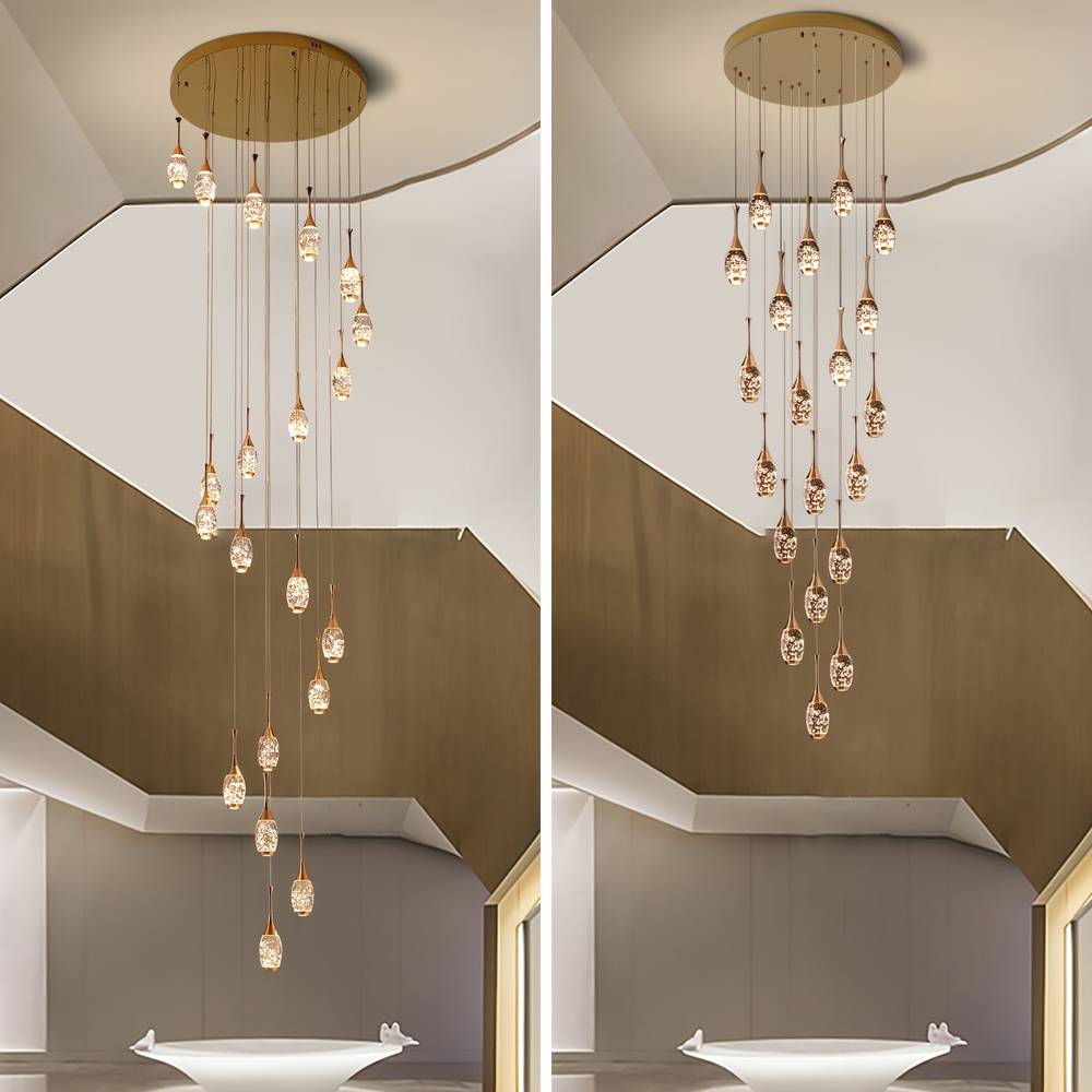 Setya Long Drop Crystal Chandelier