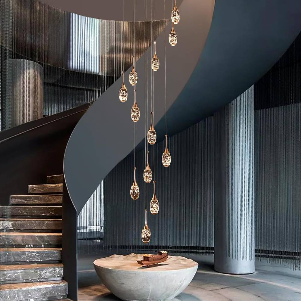 Setya Long Drop Crystal Chandelier