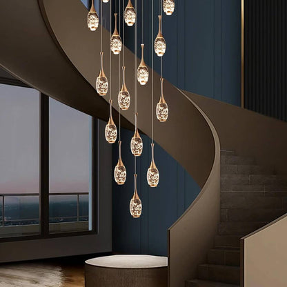 Setya Long Drop Crystal Chandelier